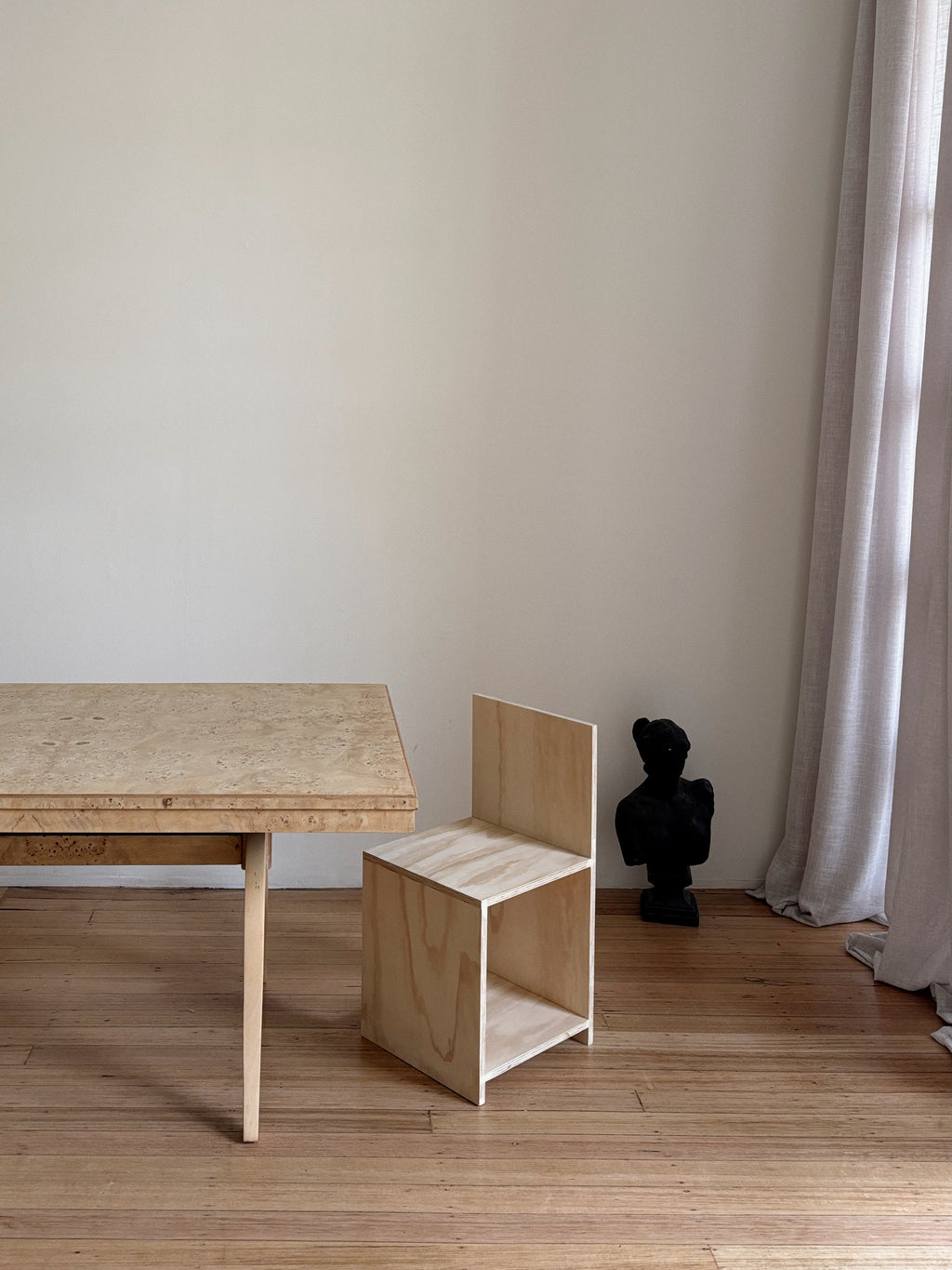 1960s Burl Dining Table