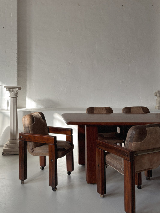 1970s Post + Rail 6 Seat Dining Setting