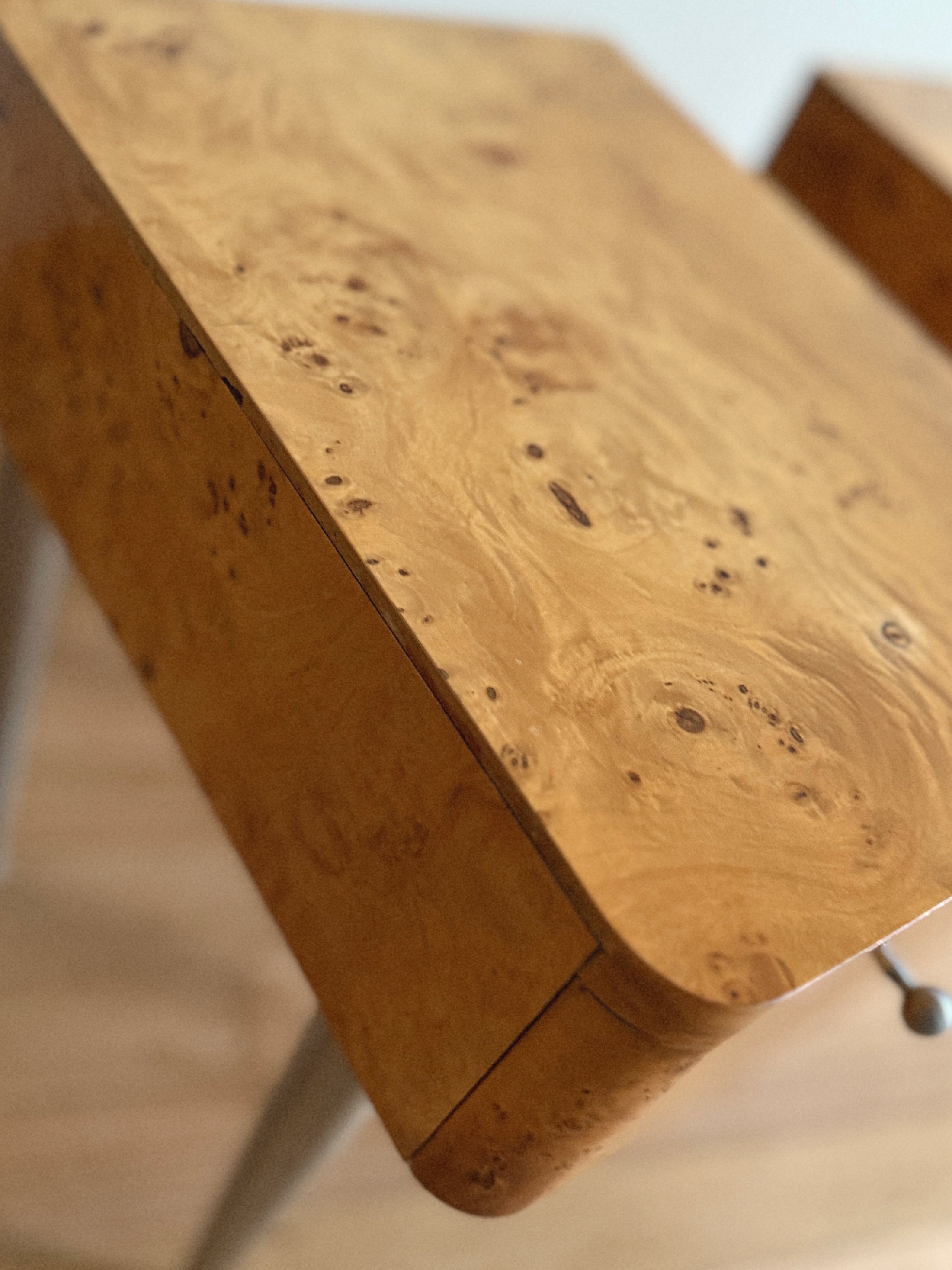 One Drawer Burl Bedside Tables