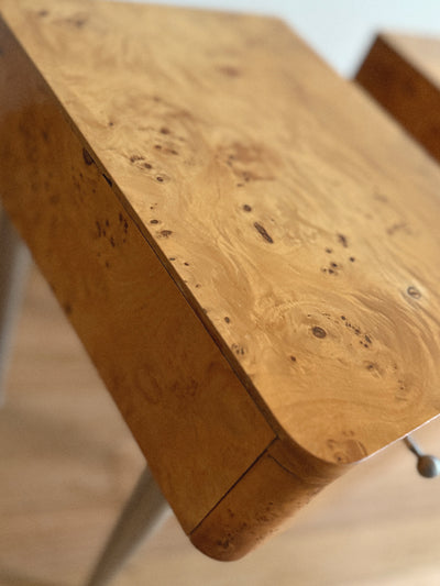 One Drawer Burl Bedside Tables