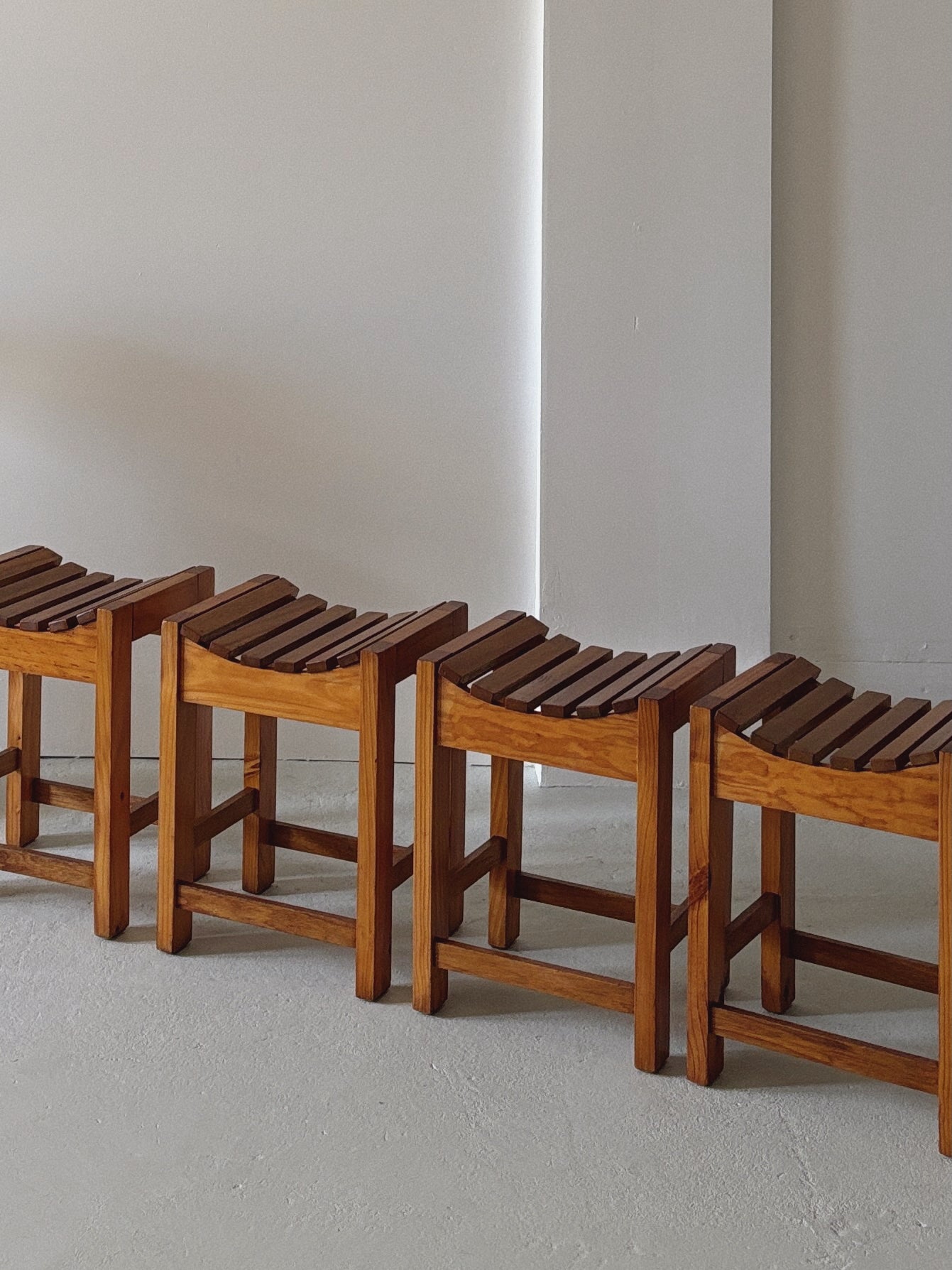 1970s Brutalist Stools