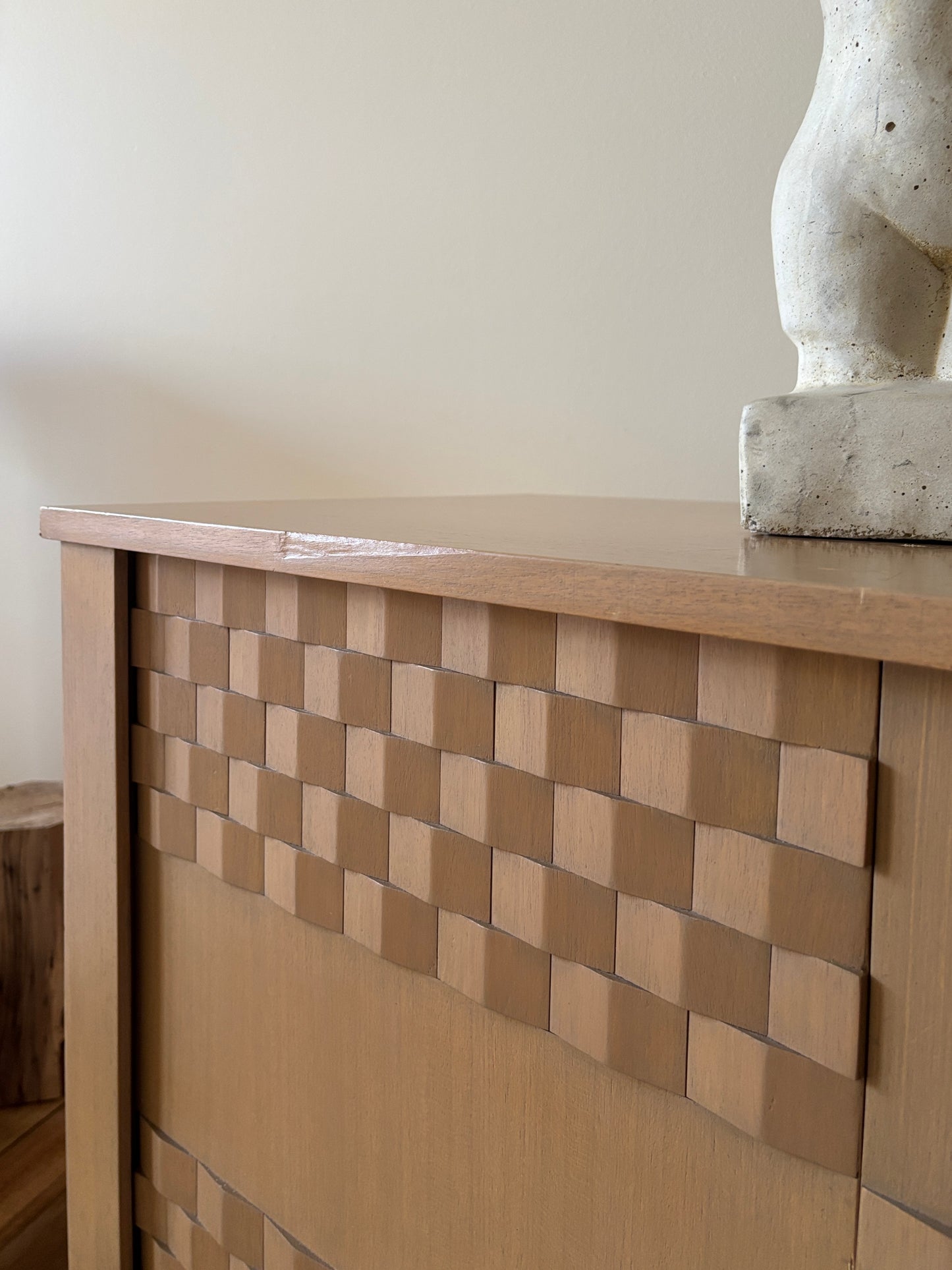 Custom 1980s Textured Sideboard
