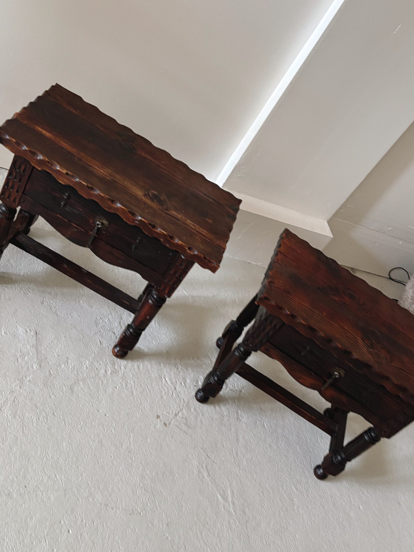 Spanish Brutalist Bedside Tables