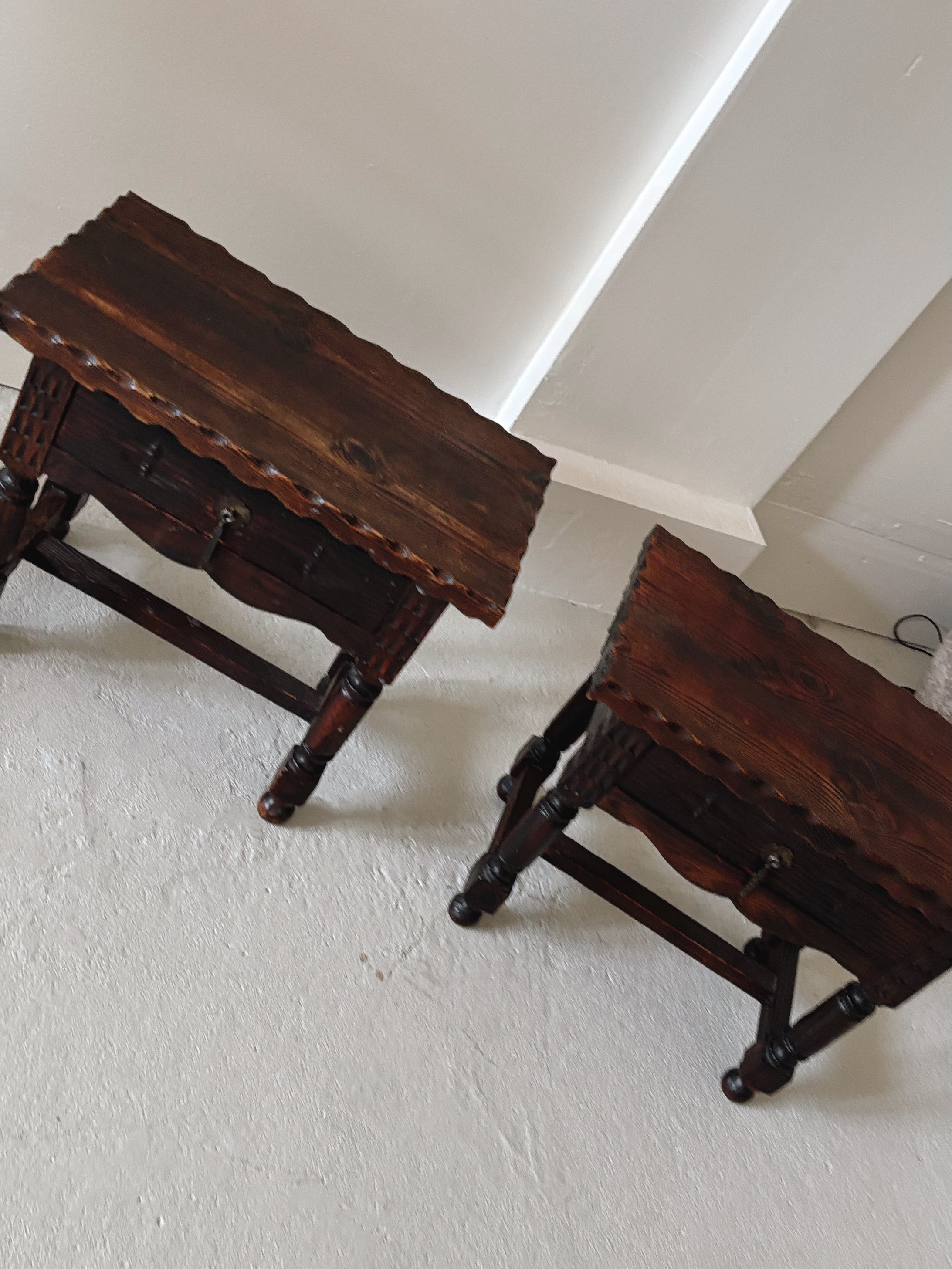 Spanish Brutalist Bedside Tables