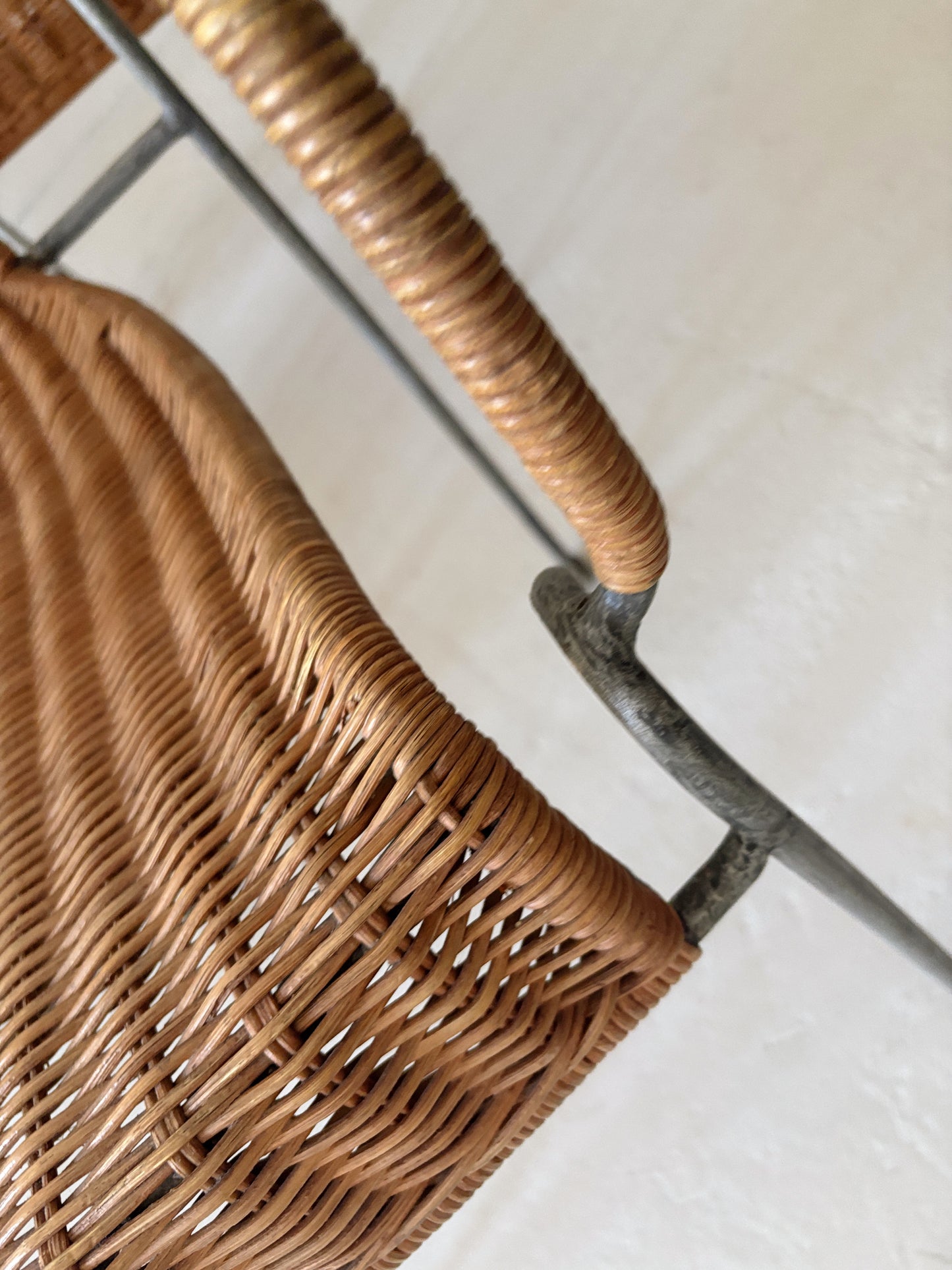 Set 6 Rattan + Steel Dining Chairs