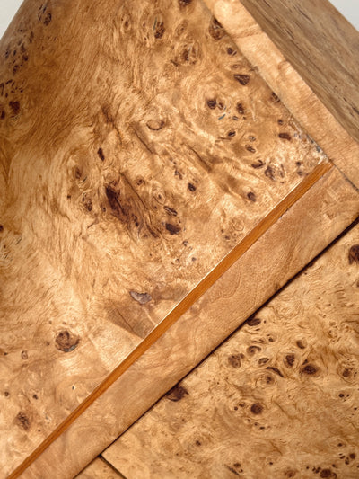 Round Vintage Burl Bedside Tables
