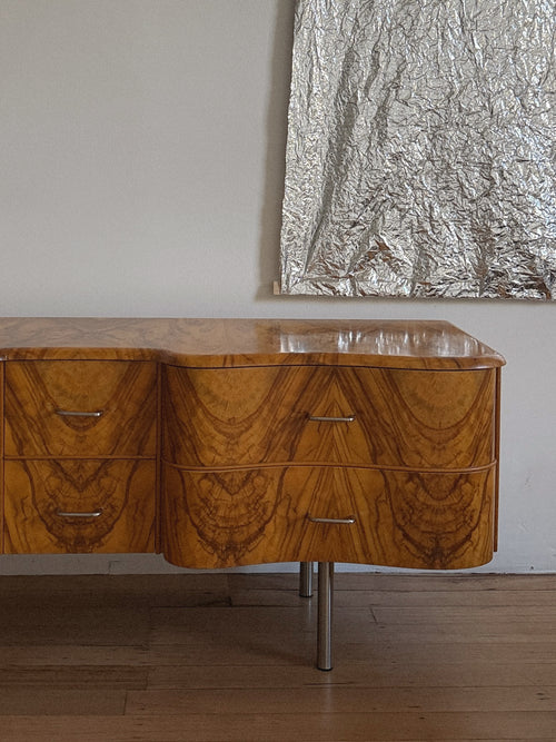 Walnut Burr Low Sideboard