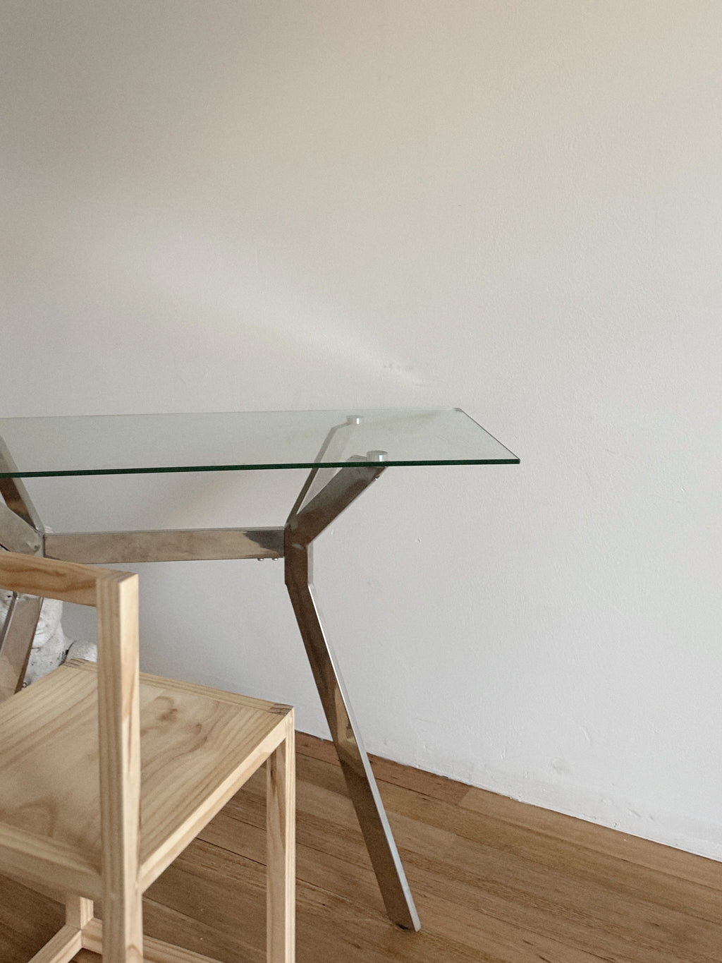 Glass + Chrome Desk/Table