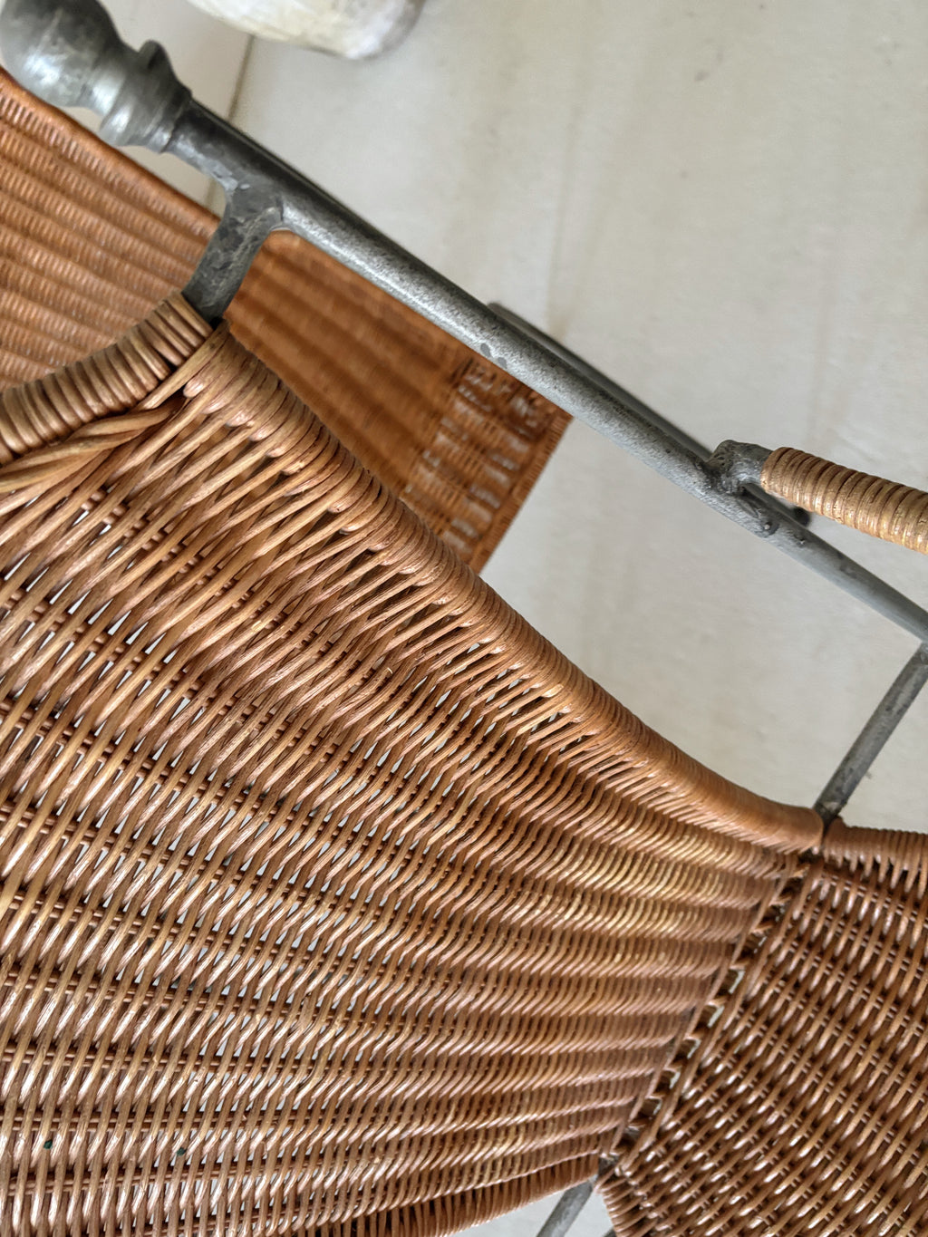 Set 6 Rattan + Steel Dining Chairs