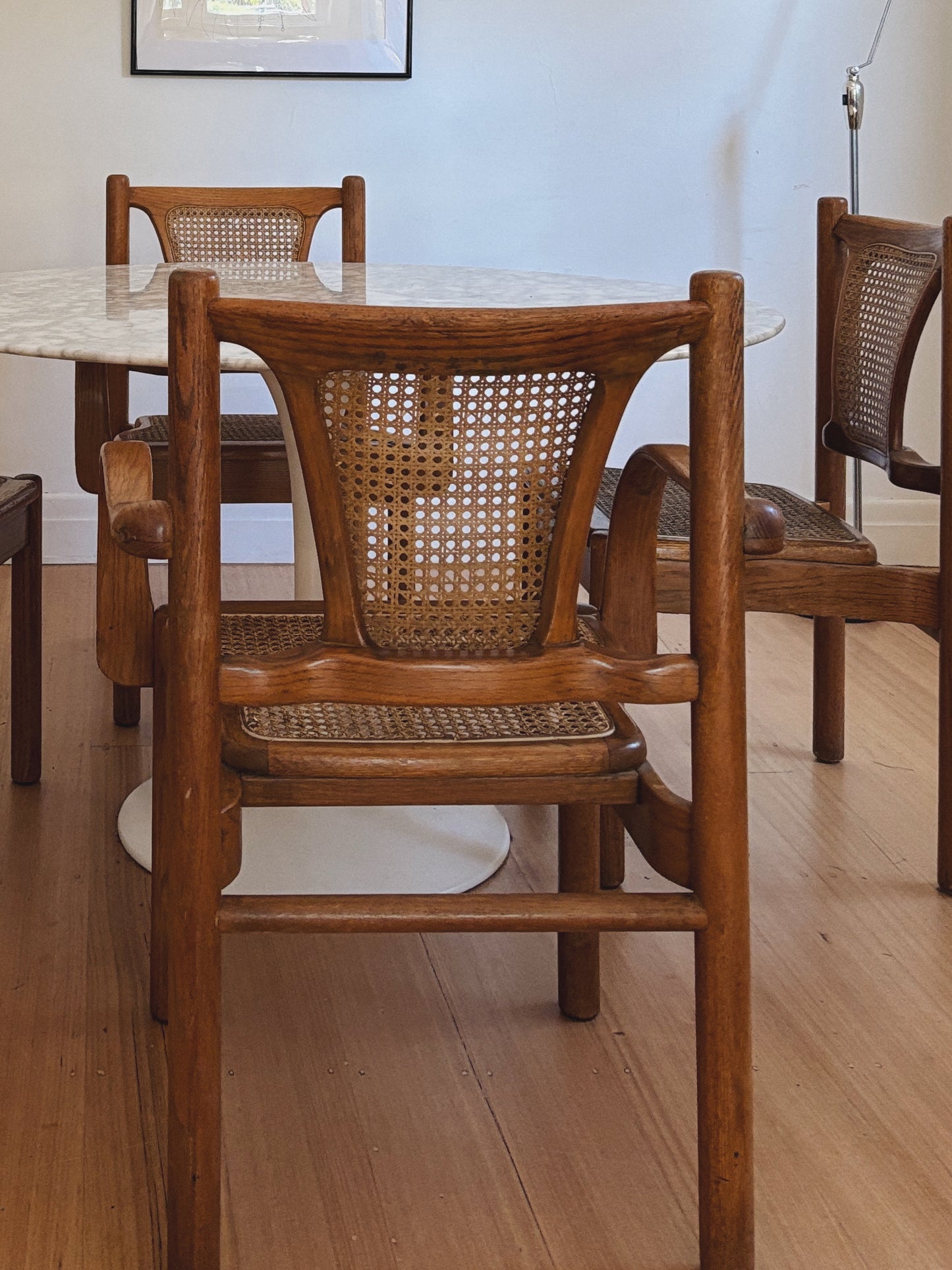 Set 6 Rattan Bentwood Chairs