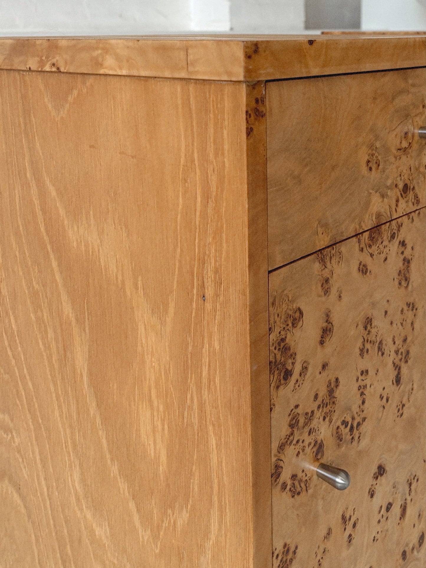 Rectangular Burl Bedside Tables