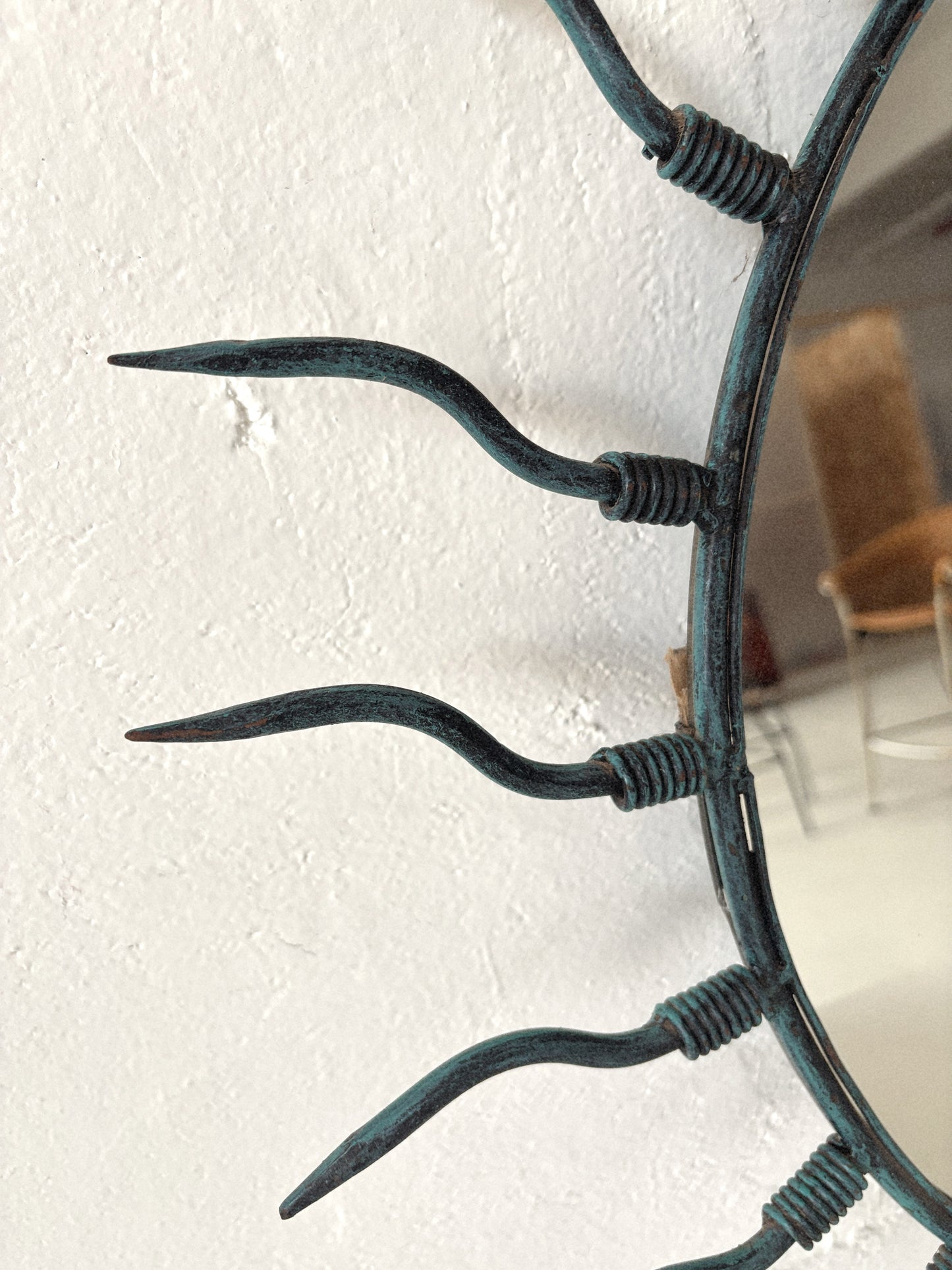 Wrought Iron Sun Mirror