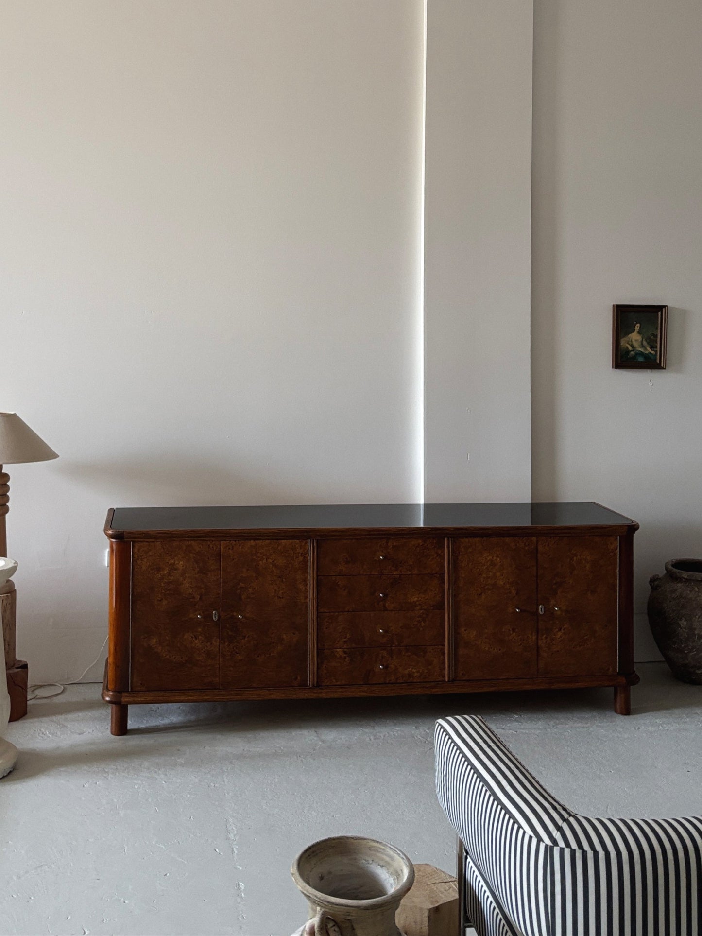 Mid Century Burl Sideboard