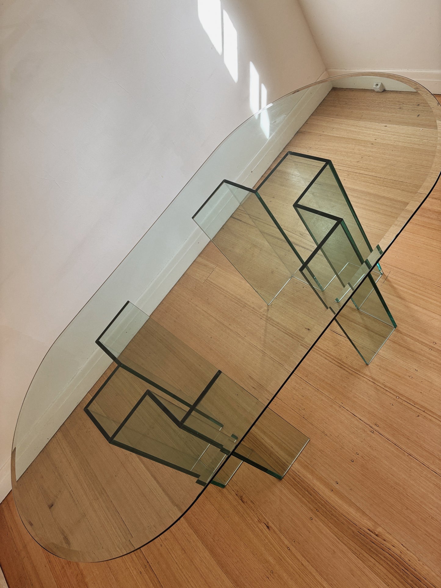 Pedestal Glass Dining Table