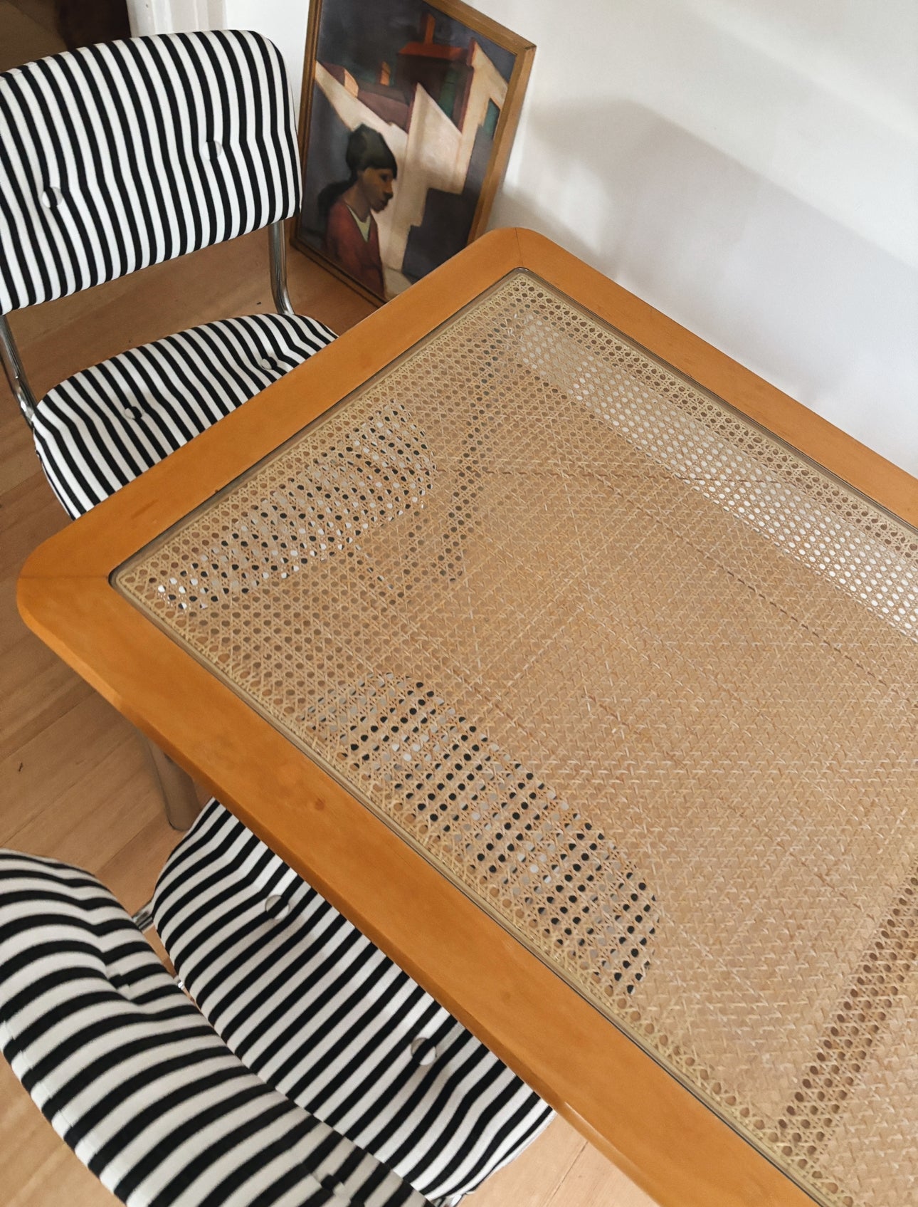 1980s Rattan Dining Table