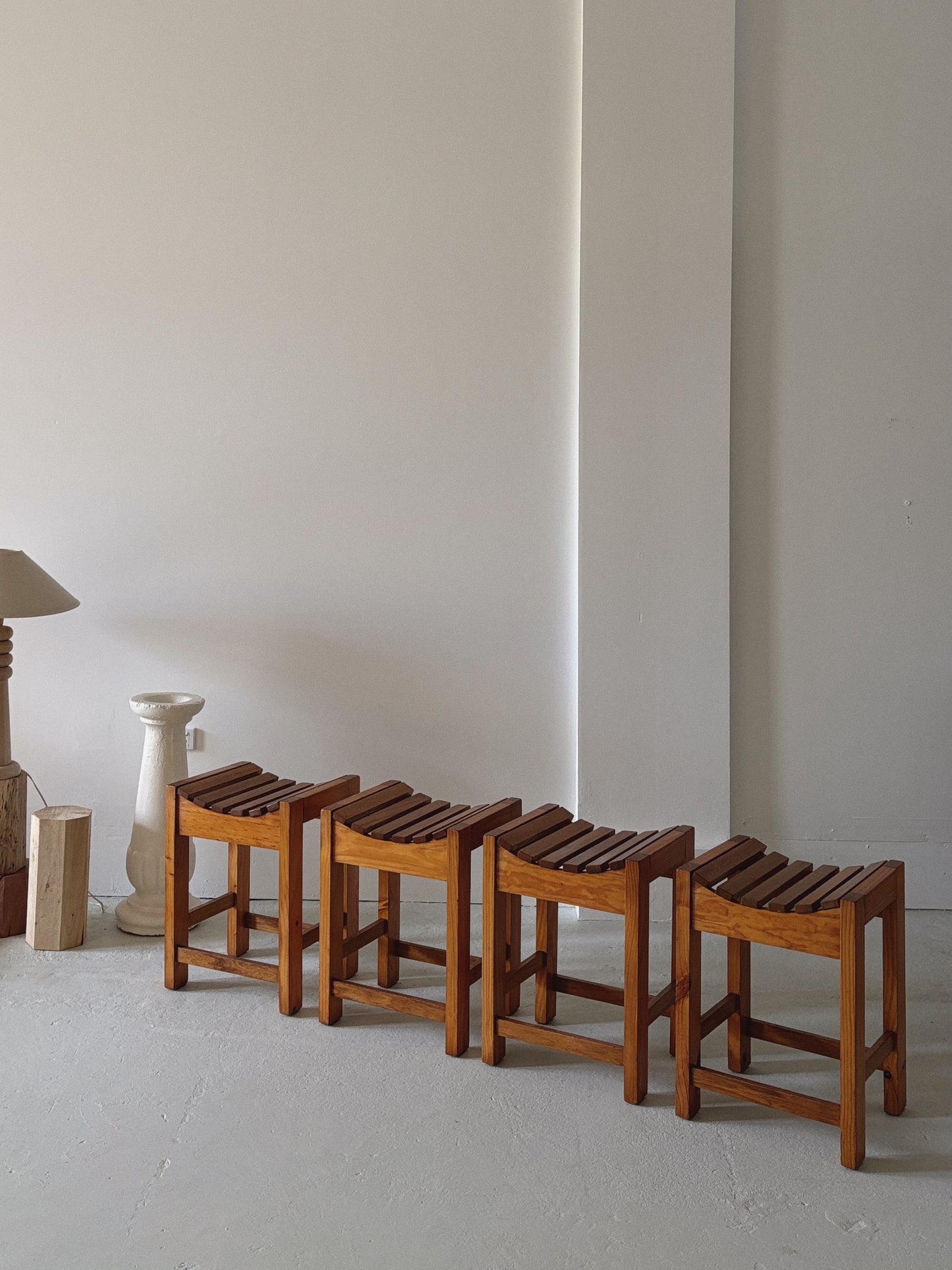 1970s Brutalist Stools