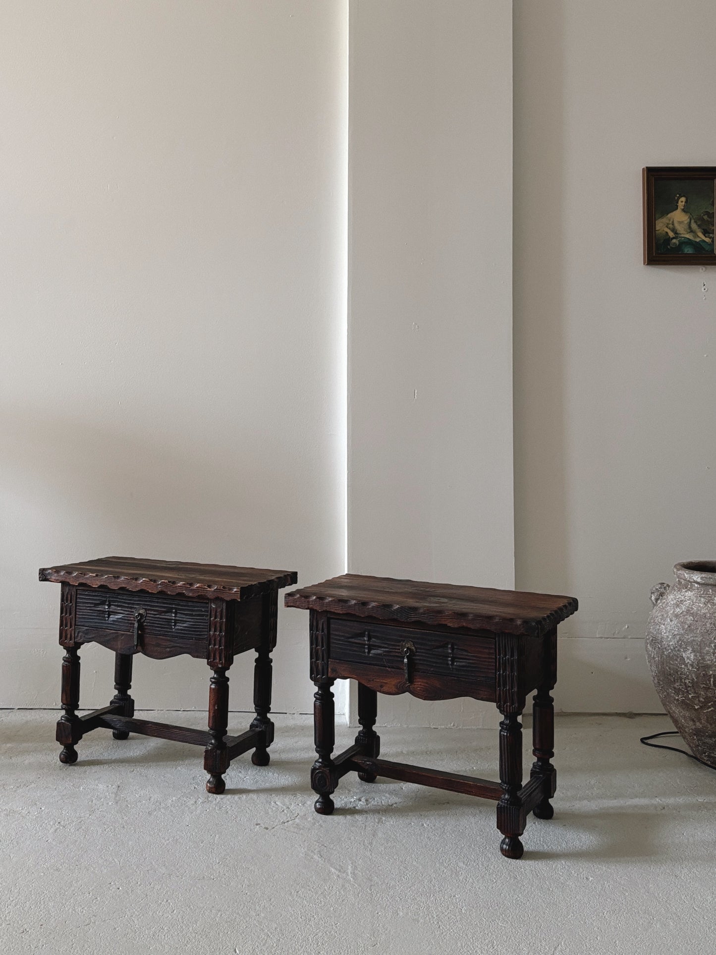 Spanish Brutalist Bedside Tables