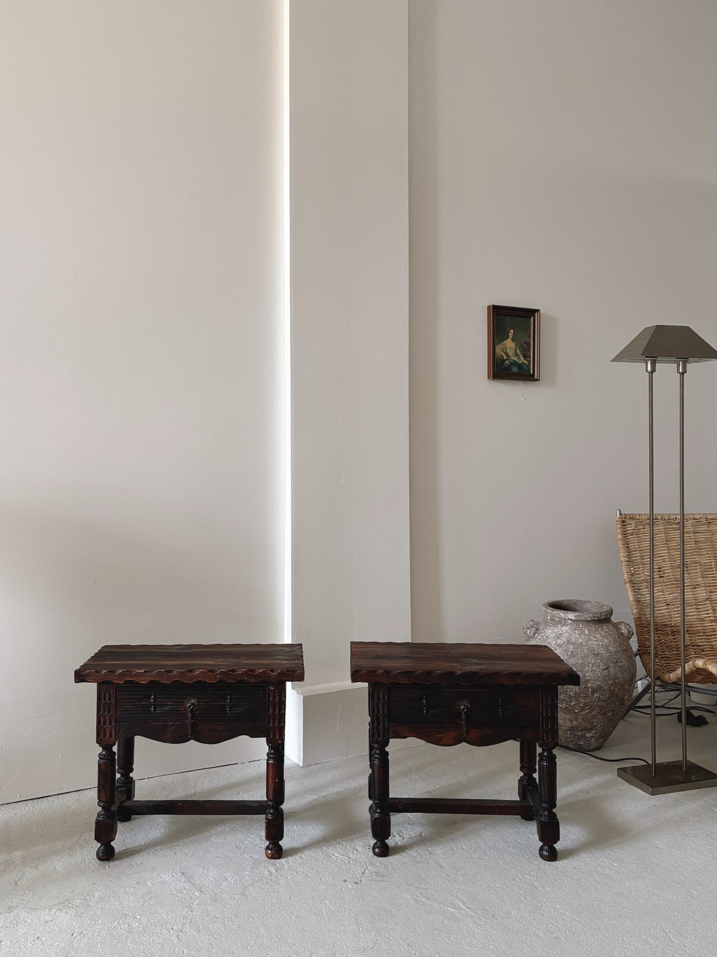 Spanish Brutalist Bedside Tables