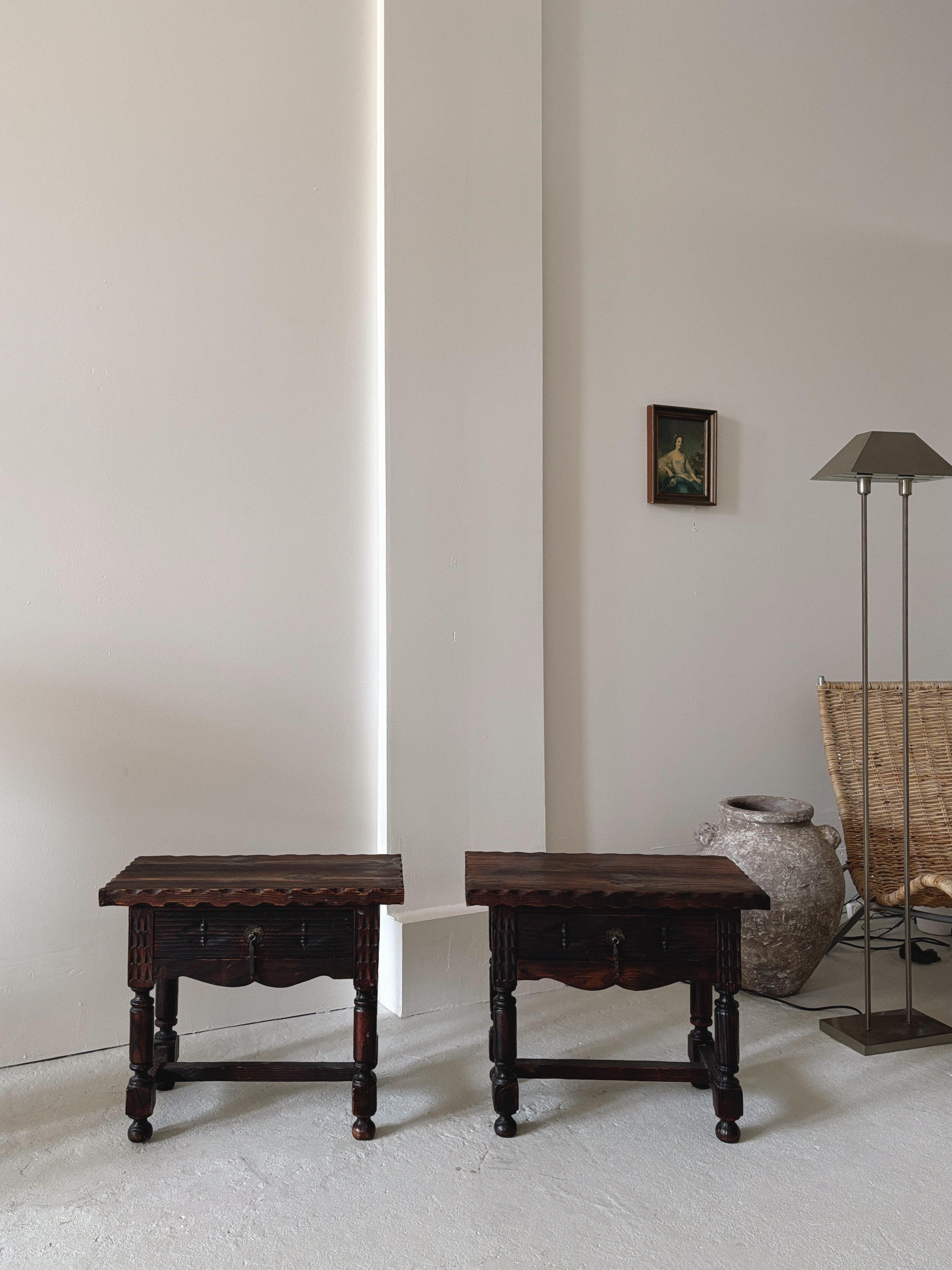 Spanish Brutalist Bedside Tables