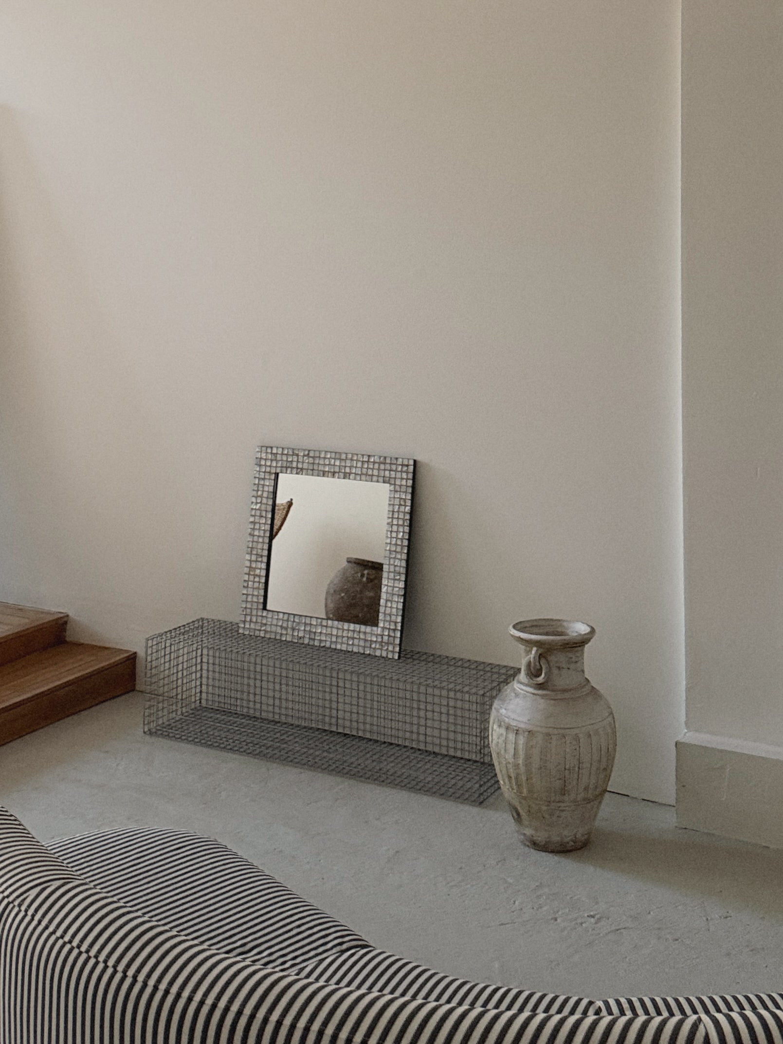 Mosaic Shell Square Mirror