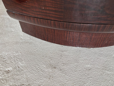 1990s Glossy Burl Bedside Tables