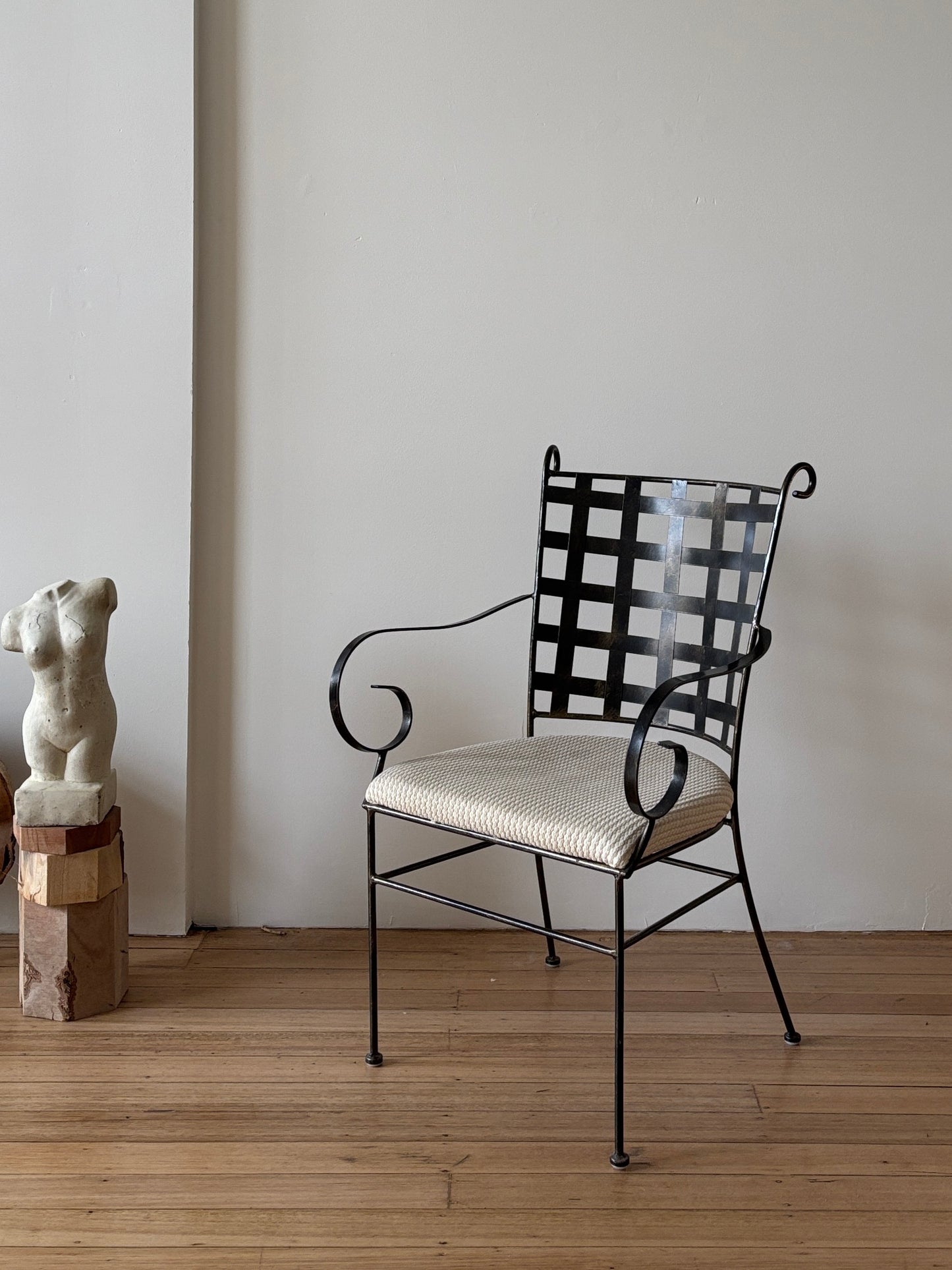 *CUSTOM* Set x 6 Curly Wrought Iron Chairs