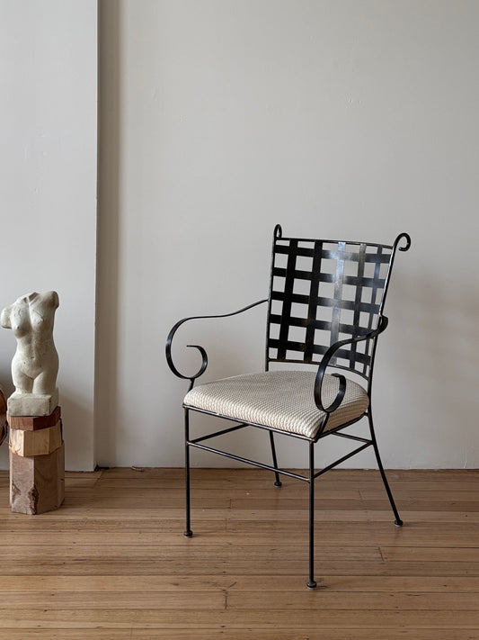 *CUSTOM* Set x 6 Curly Wrought Iron Chairs