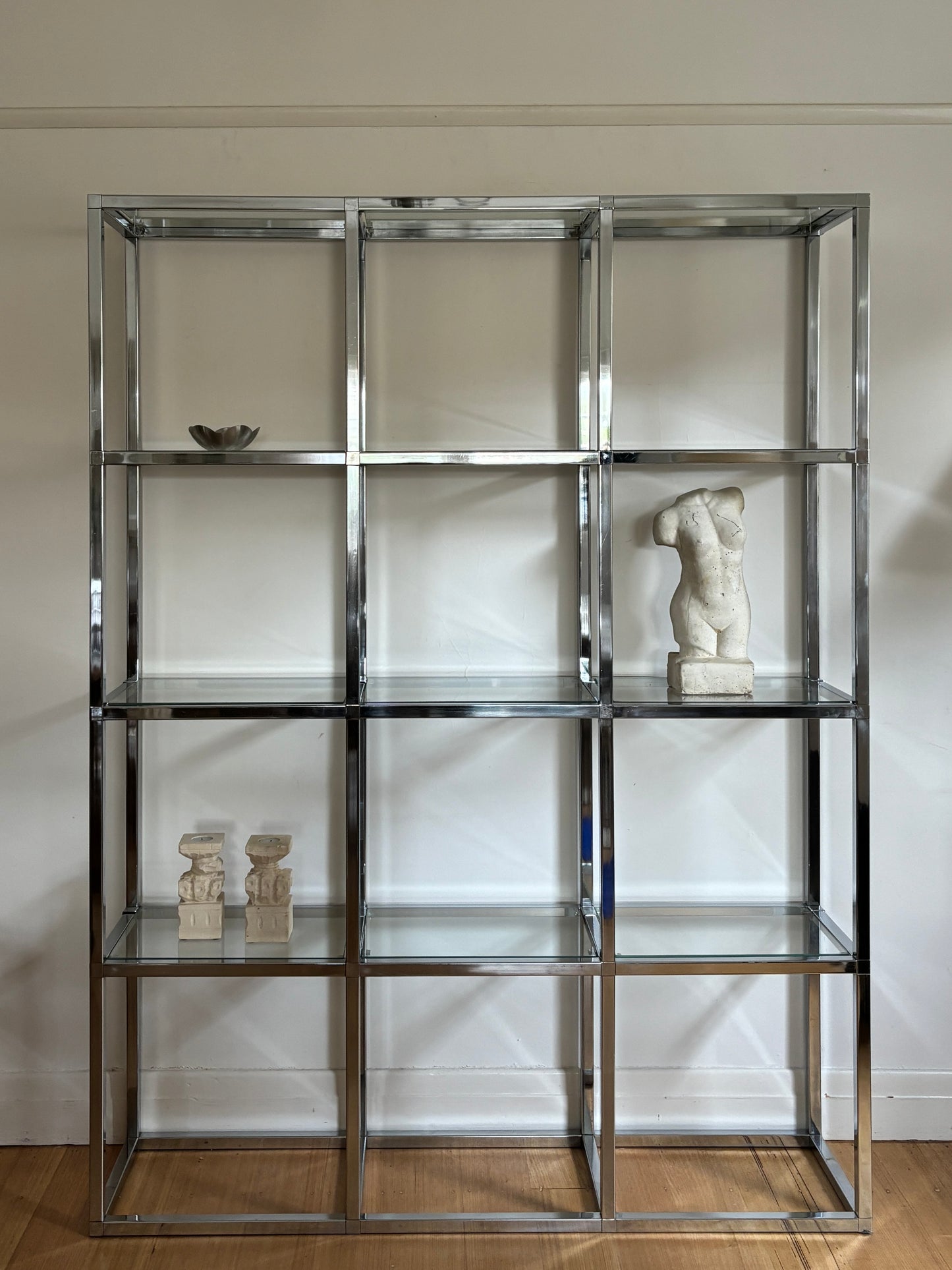 1990s Chrome Shelving Unit