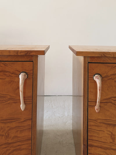 Art Deco Burr Bedside Tables