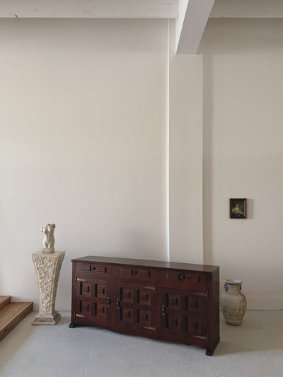 1970s Brutalist Walnut Sideboard
