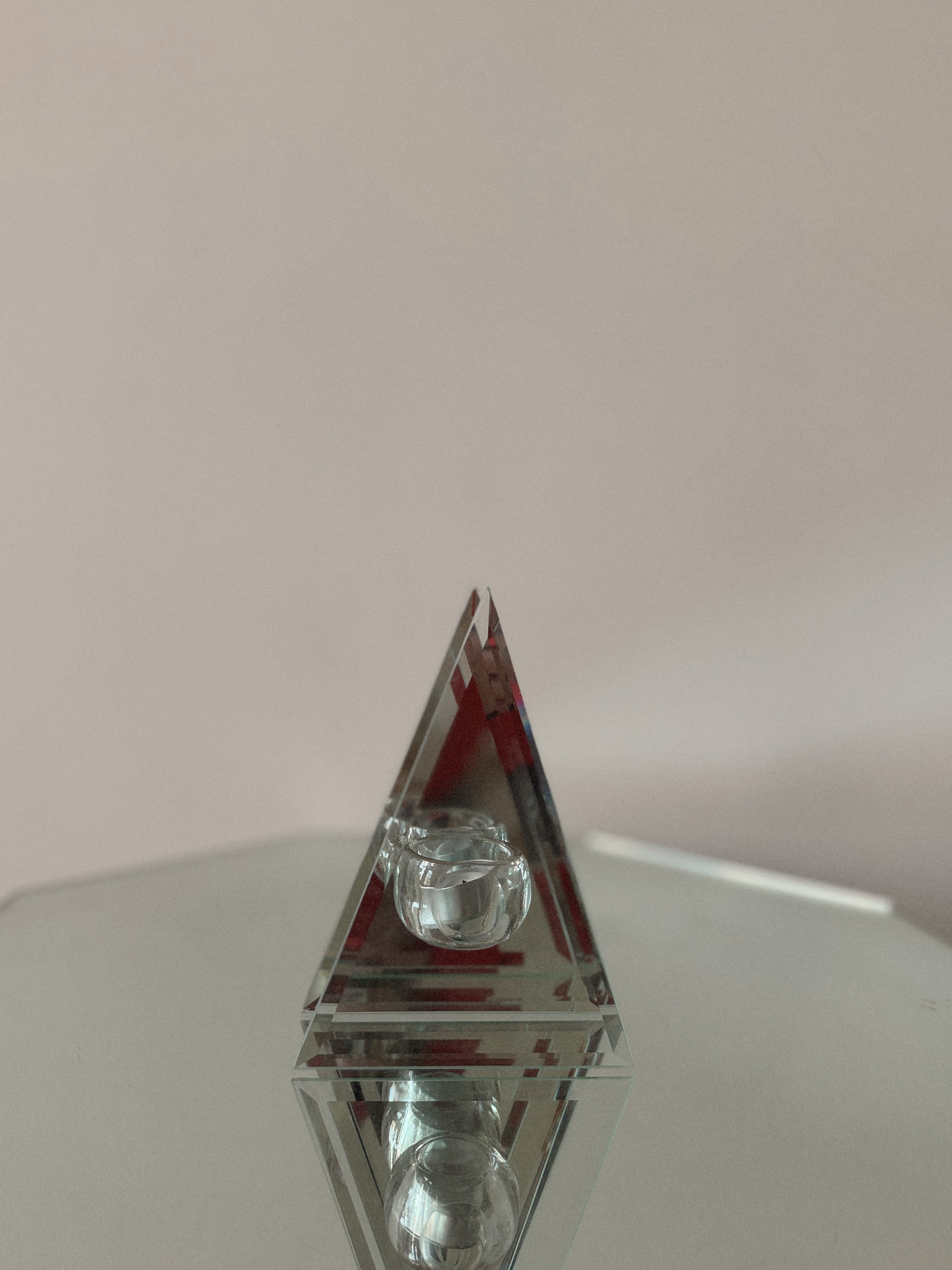 Triangle Mirror Candle Holder