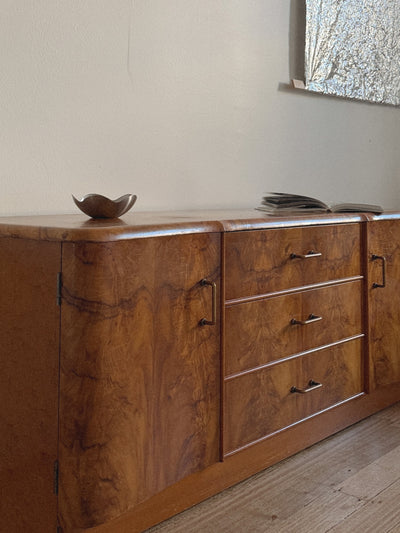Walnut Burl Low Sideboard