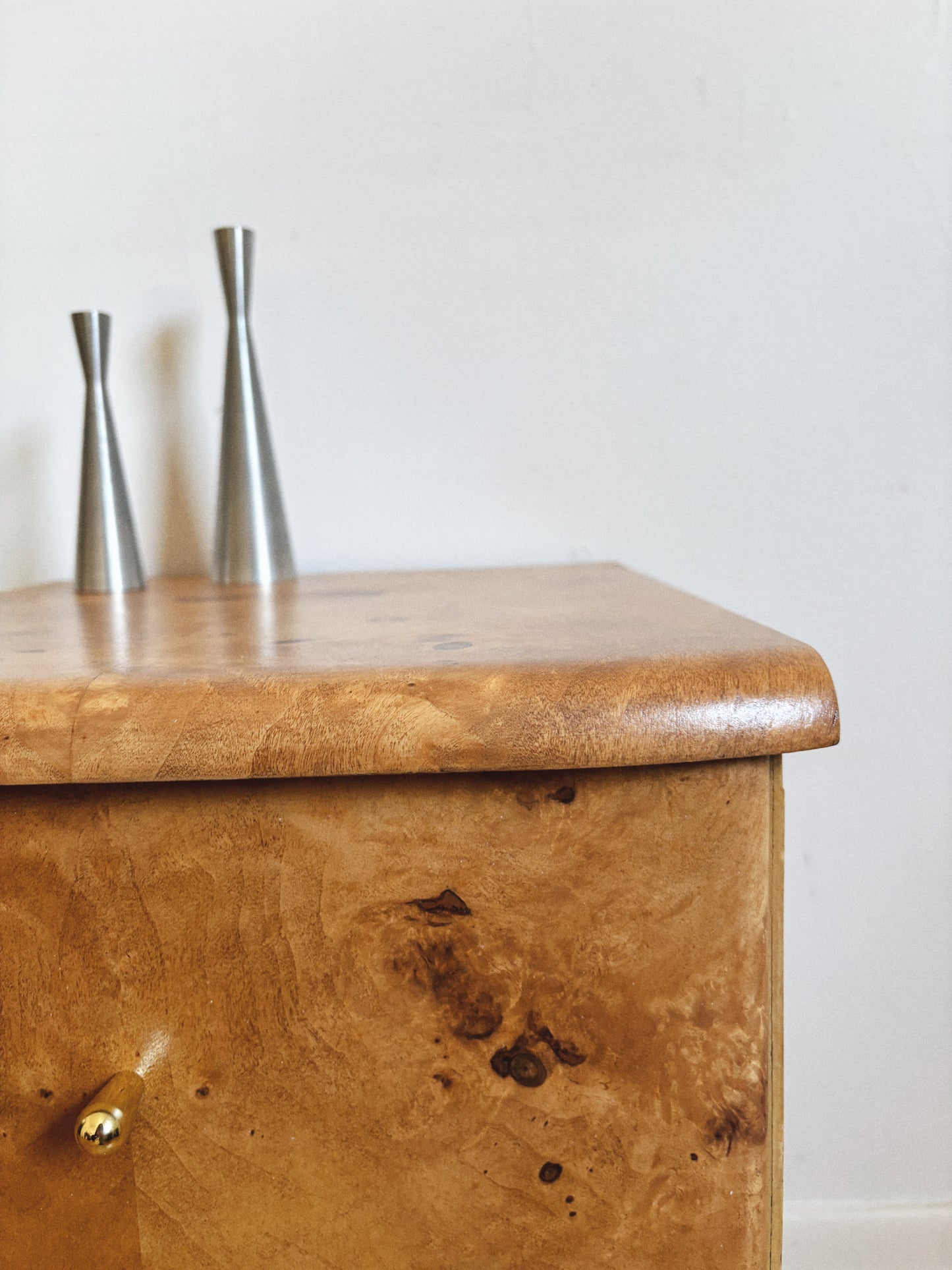 3 Drawer Burl Bedsides