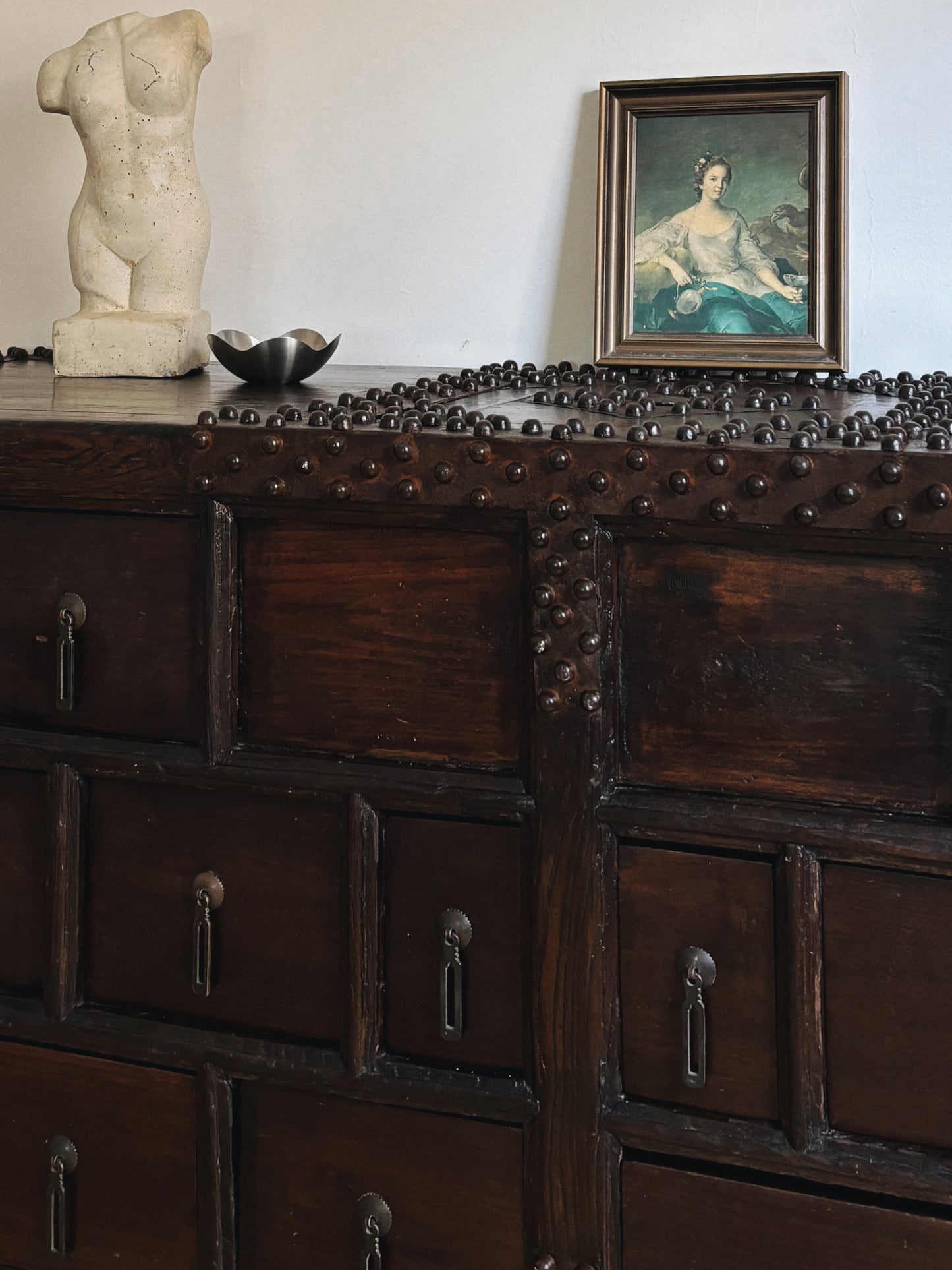 Brutalist Antique Multi Drawer Sideboard