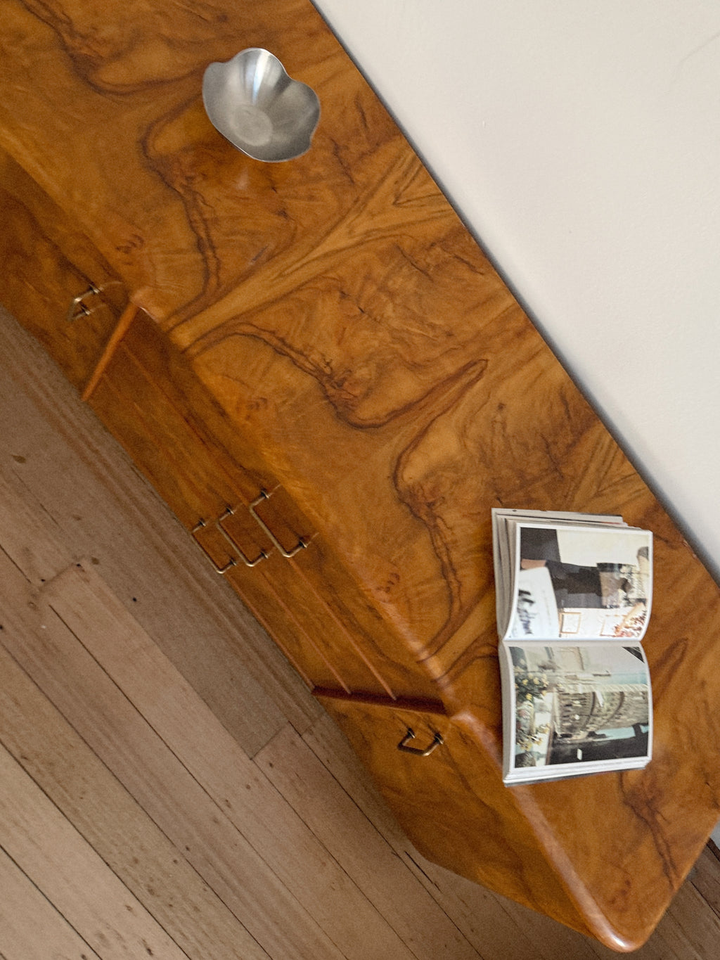 Walnut Burl Low Sideboard