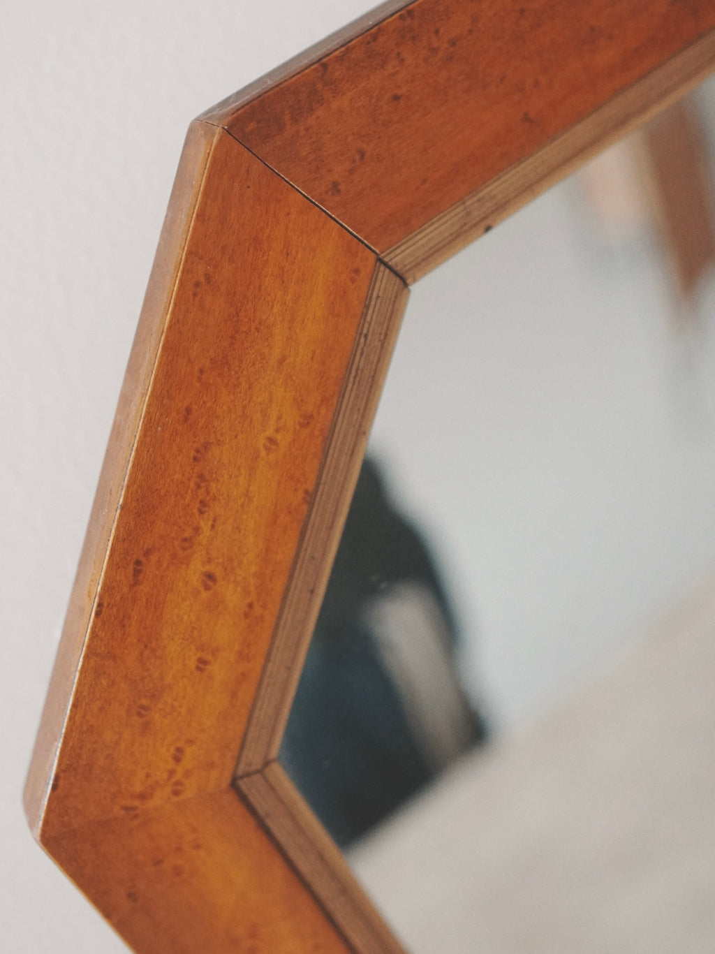 Hexagon Burl Mirror