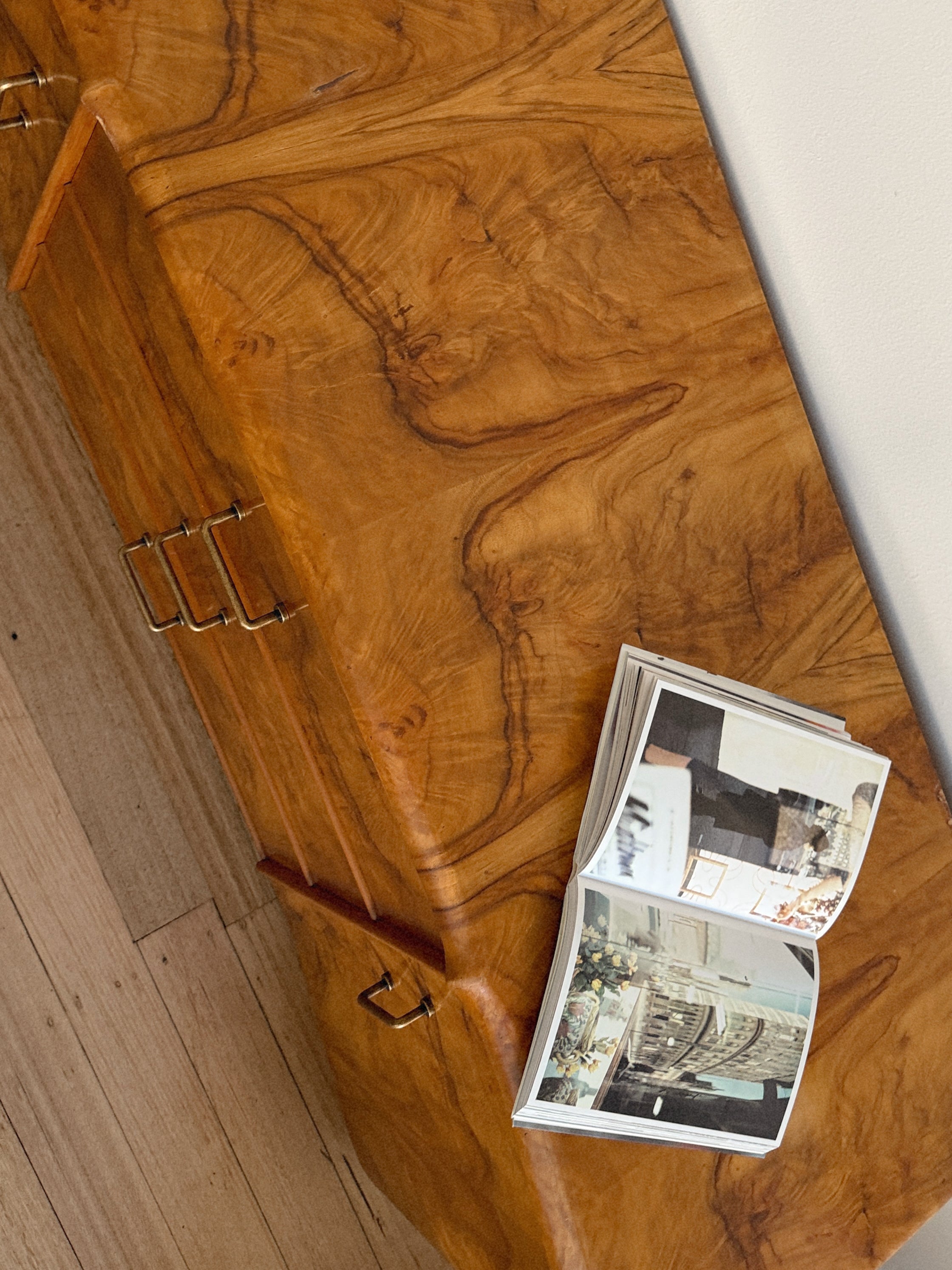 Walnut Burl Low Sideboard