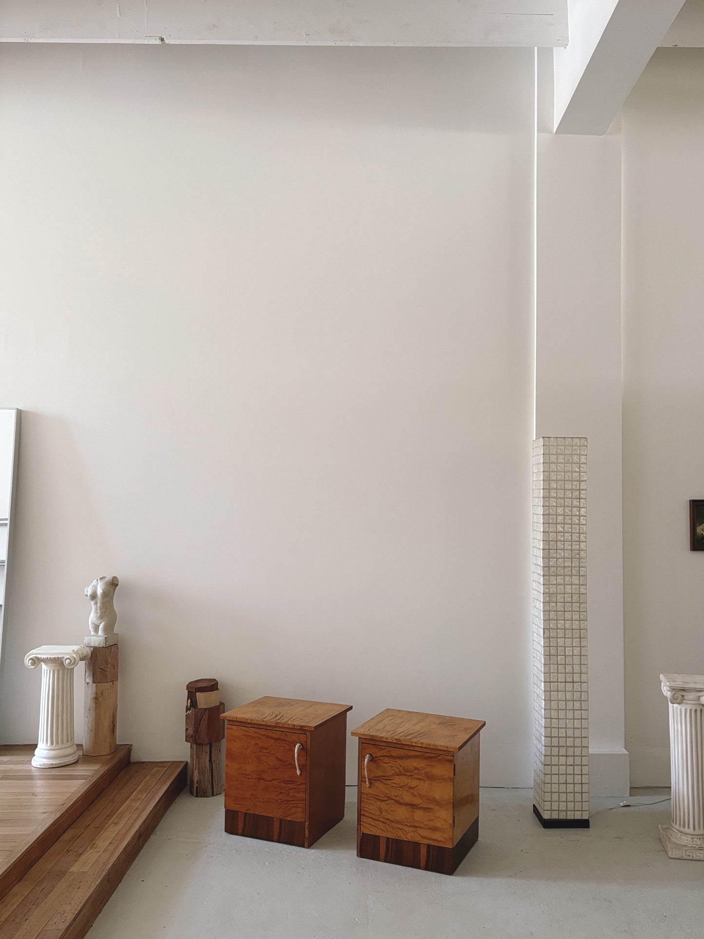 Art Deco Burr Bedside Tables