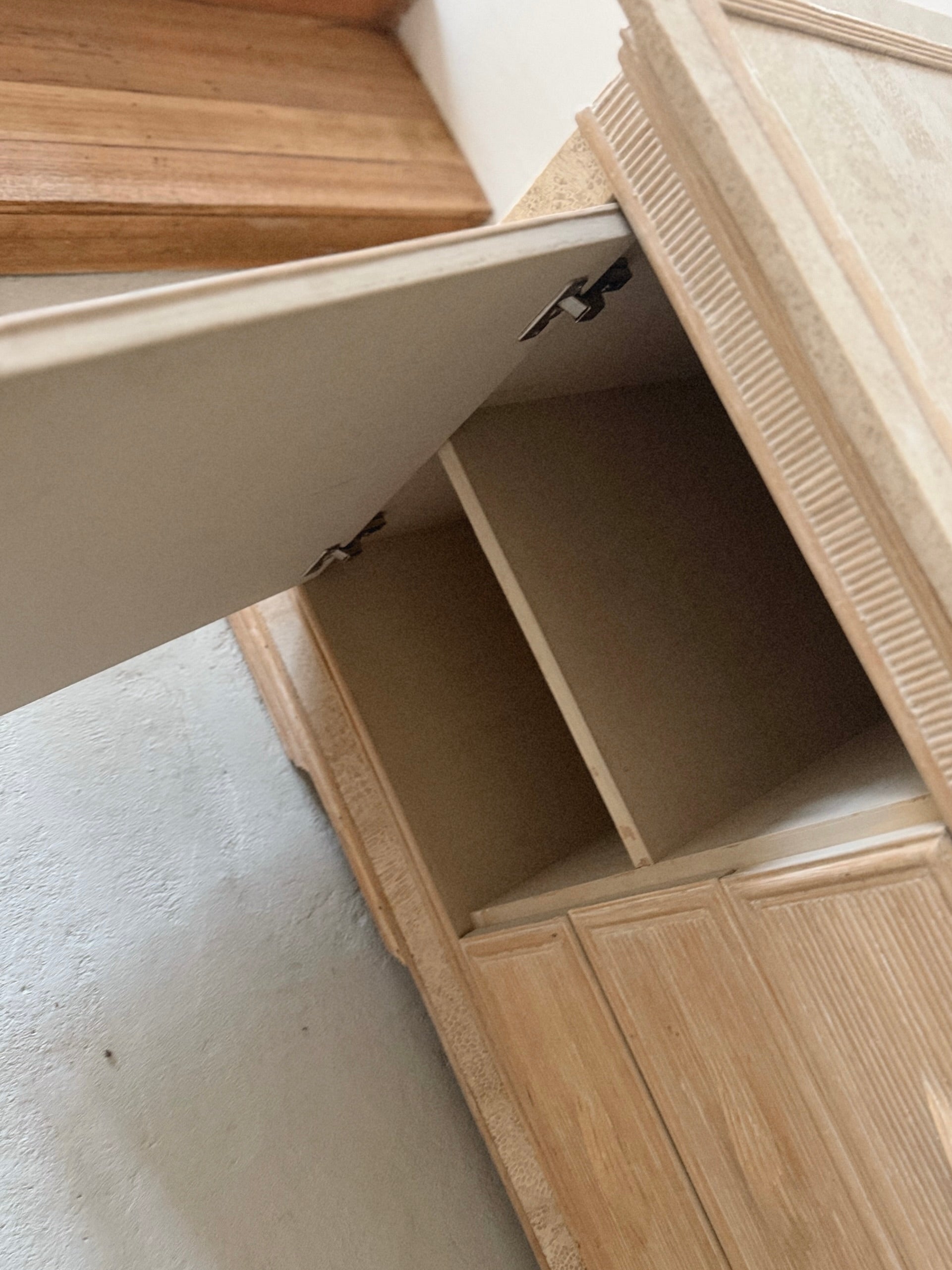 1980s Bamboo + Stone Sideboard