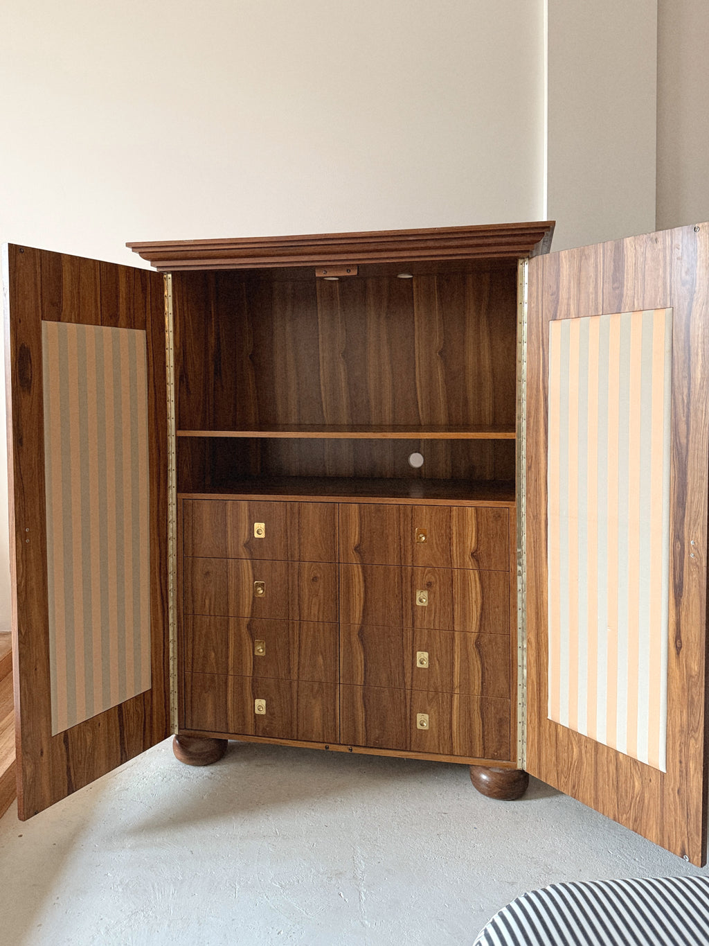 Art Deco Style Inlay Cabinets