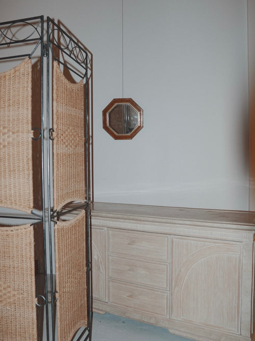 1980s Bamboo + Stone Sideboard