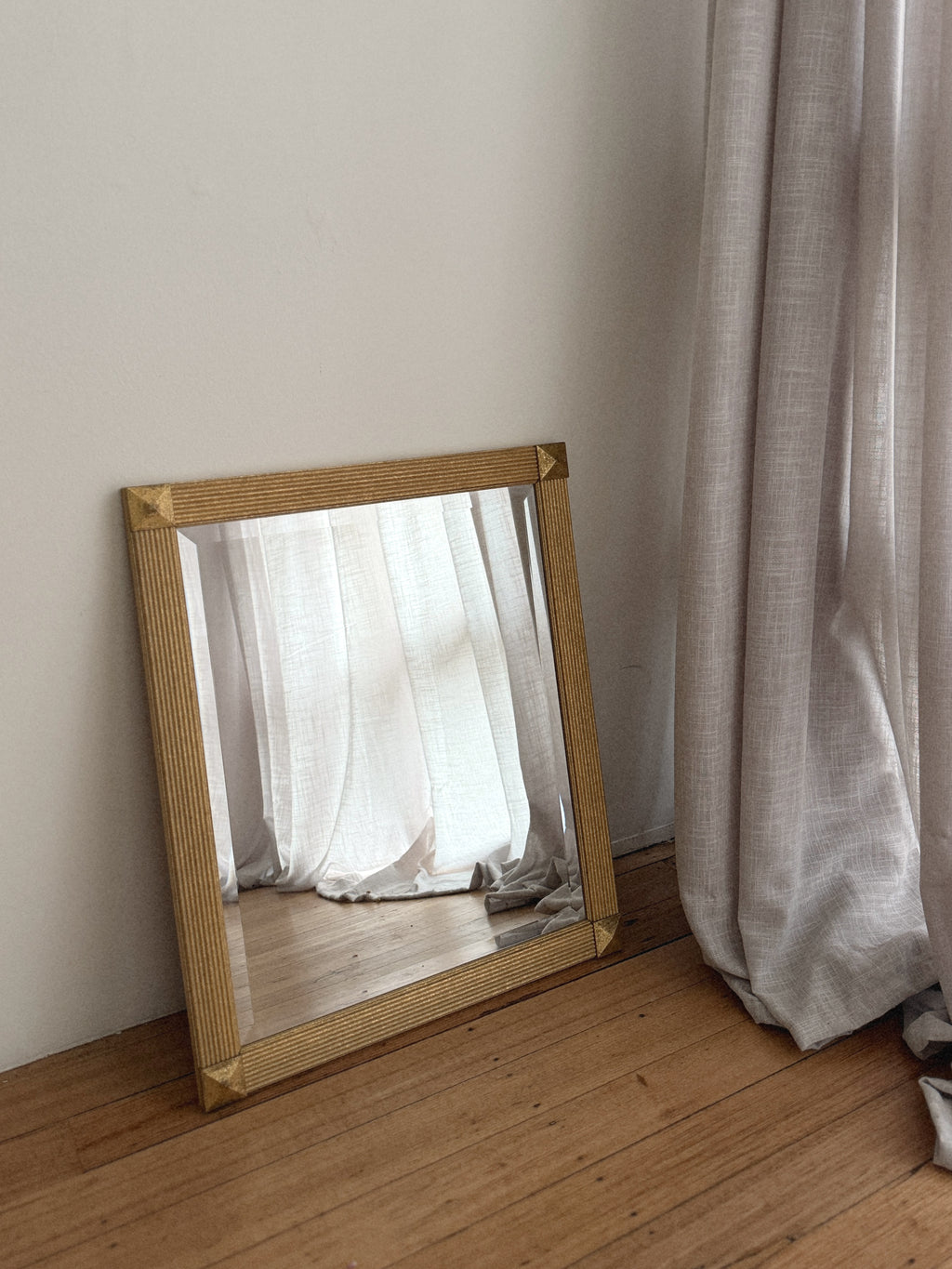 Gold Framed Square Mirror