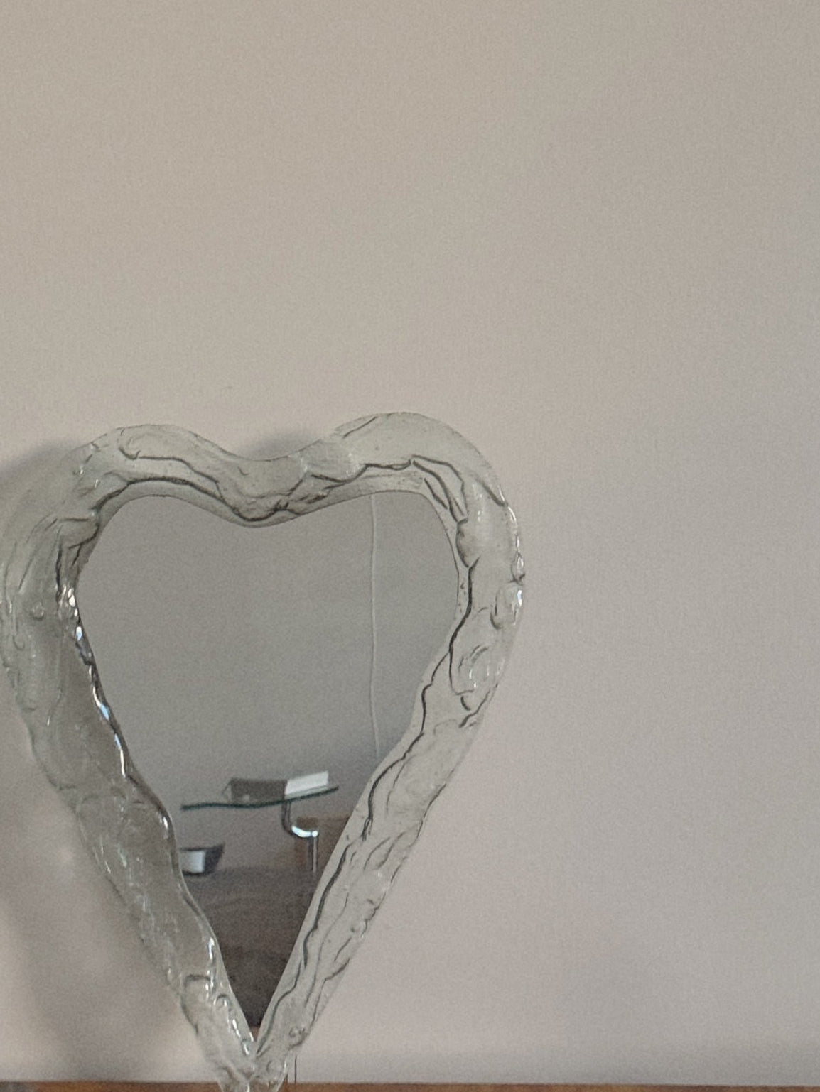 Glass Heart Mirror