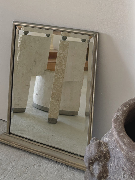 Vintage Silver Ledge Mirror