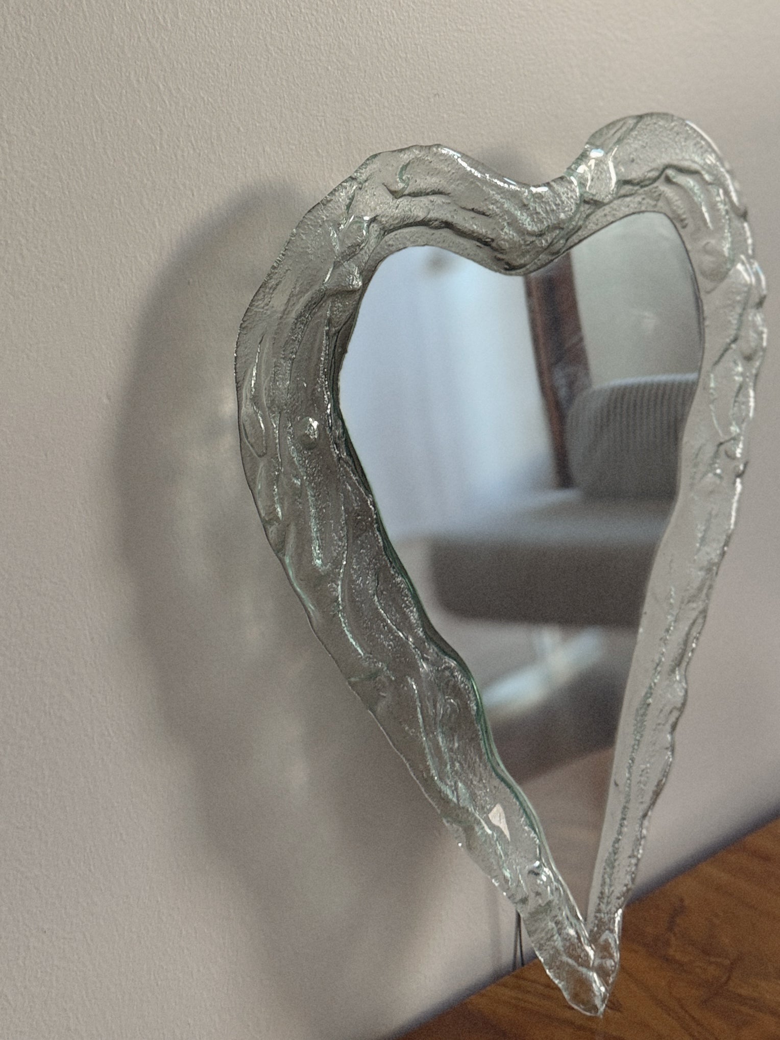 Glass Heart Mirror