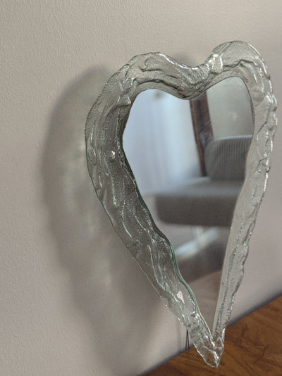 Glass Heart Mirror
