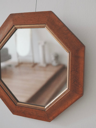 Hexagon Burl Mirror