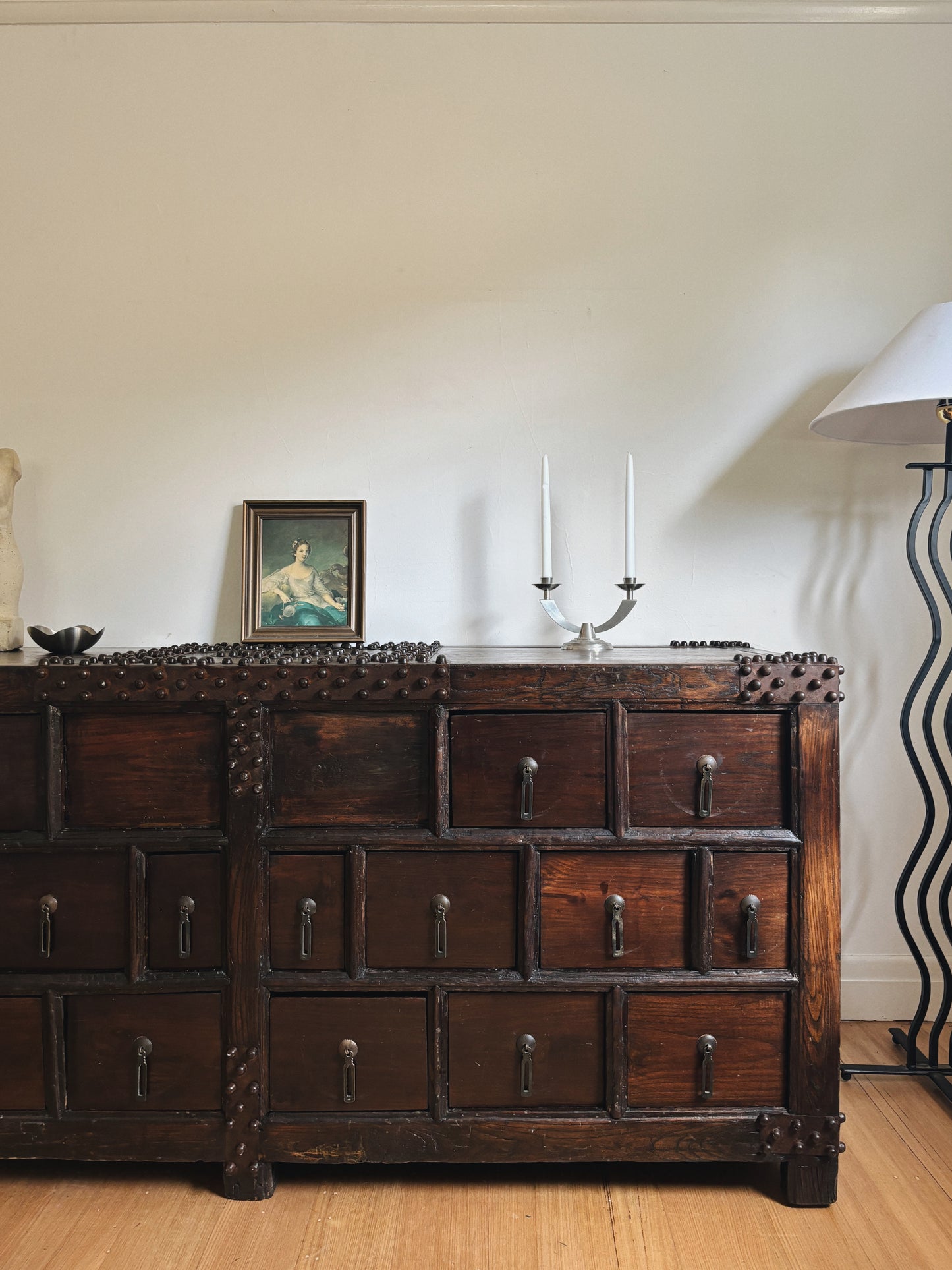 Brutalist Antique Multi Drawer Sideboard