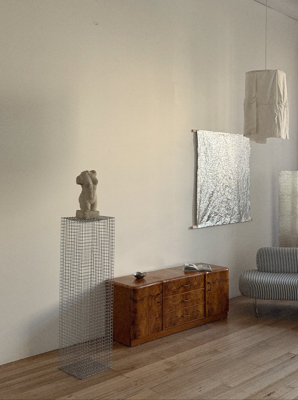 Walnut Burl Low Sideboard