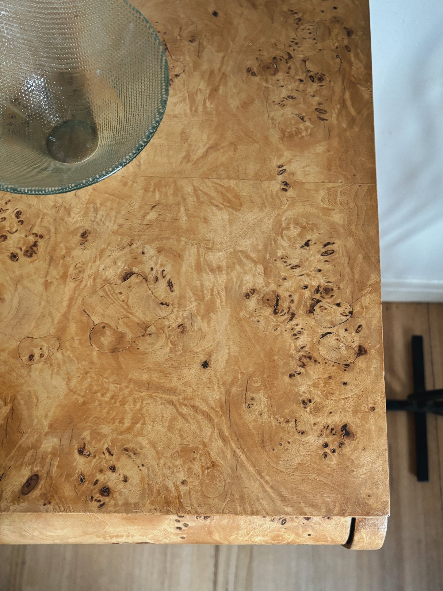 1960s Curve Front Burl Drawers